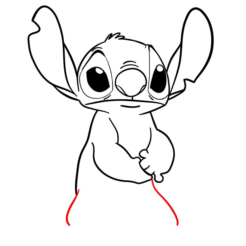 How to draw Stitch - step 14