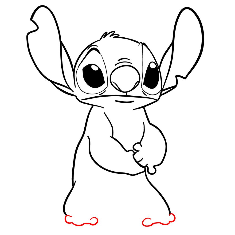 How to draw Stitch - step 15