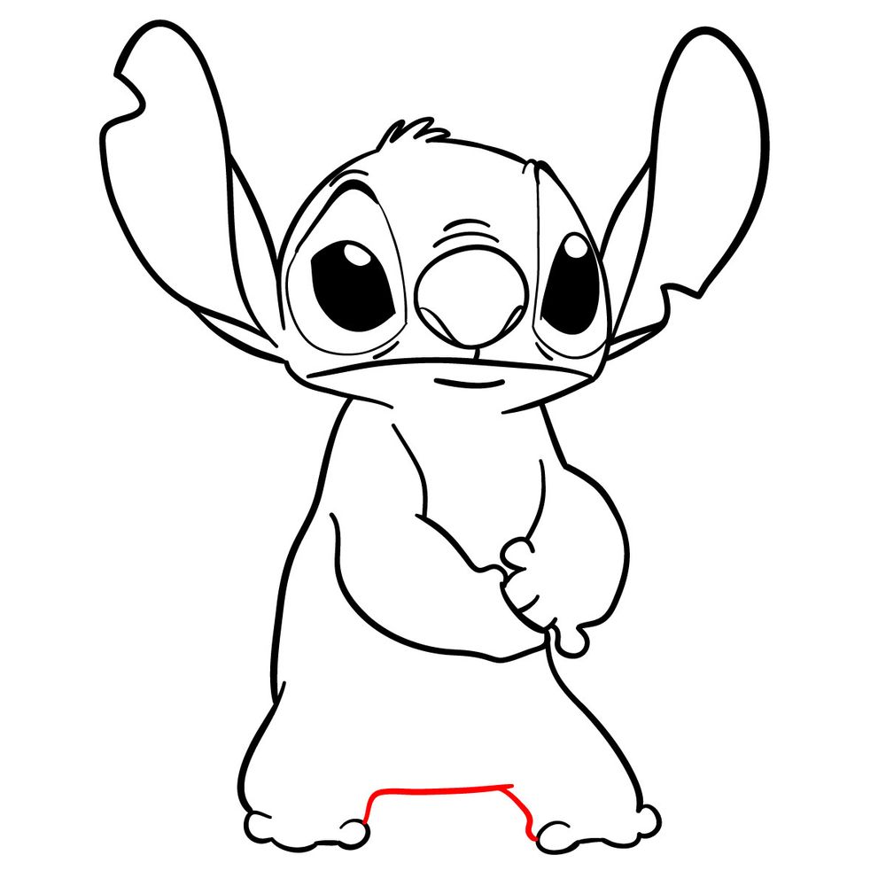 How to draw Stitch - step 16