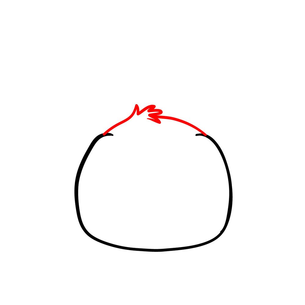 How to draw Stitch's head - step 02