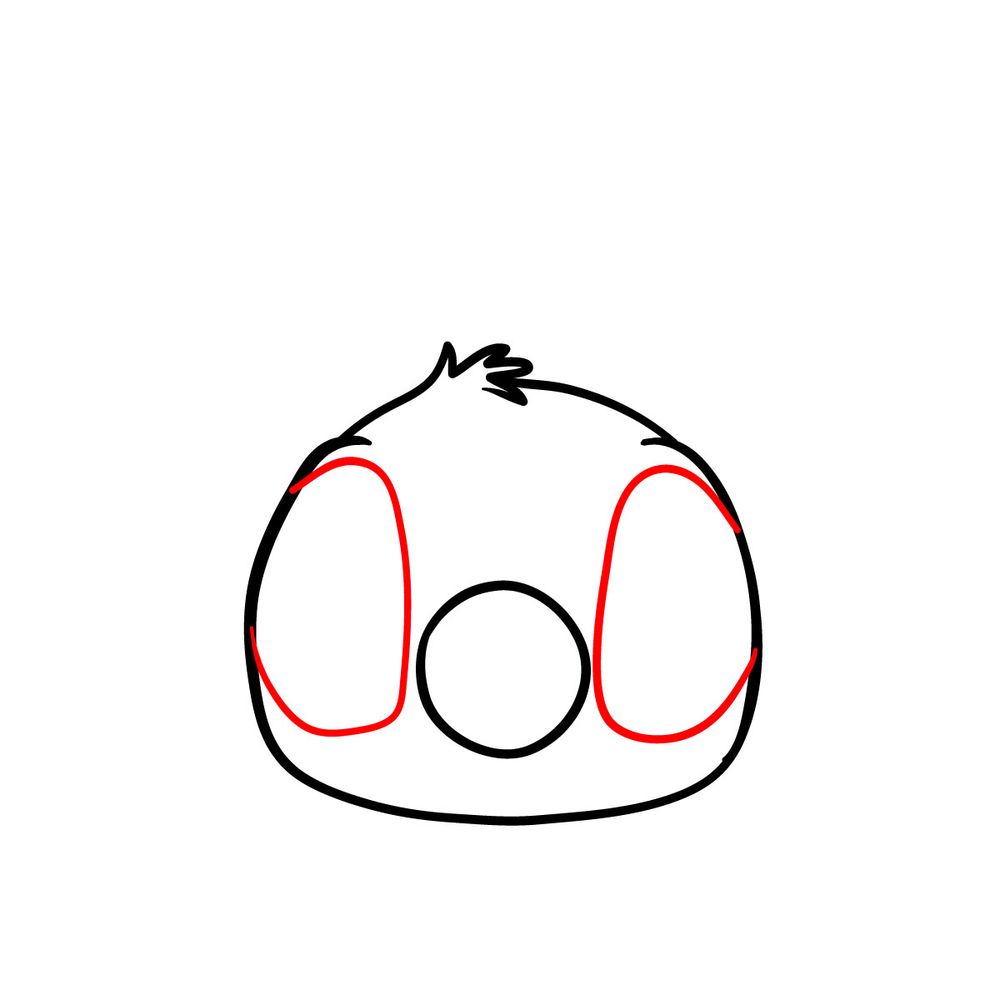 How to draw Stitch's head - step 04