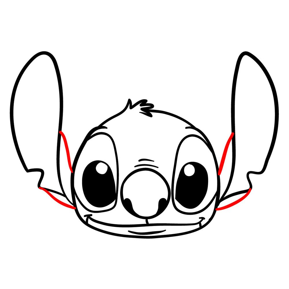 How to draw Stitch's head Sketchok easy drawing guides