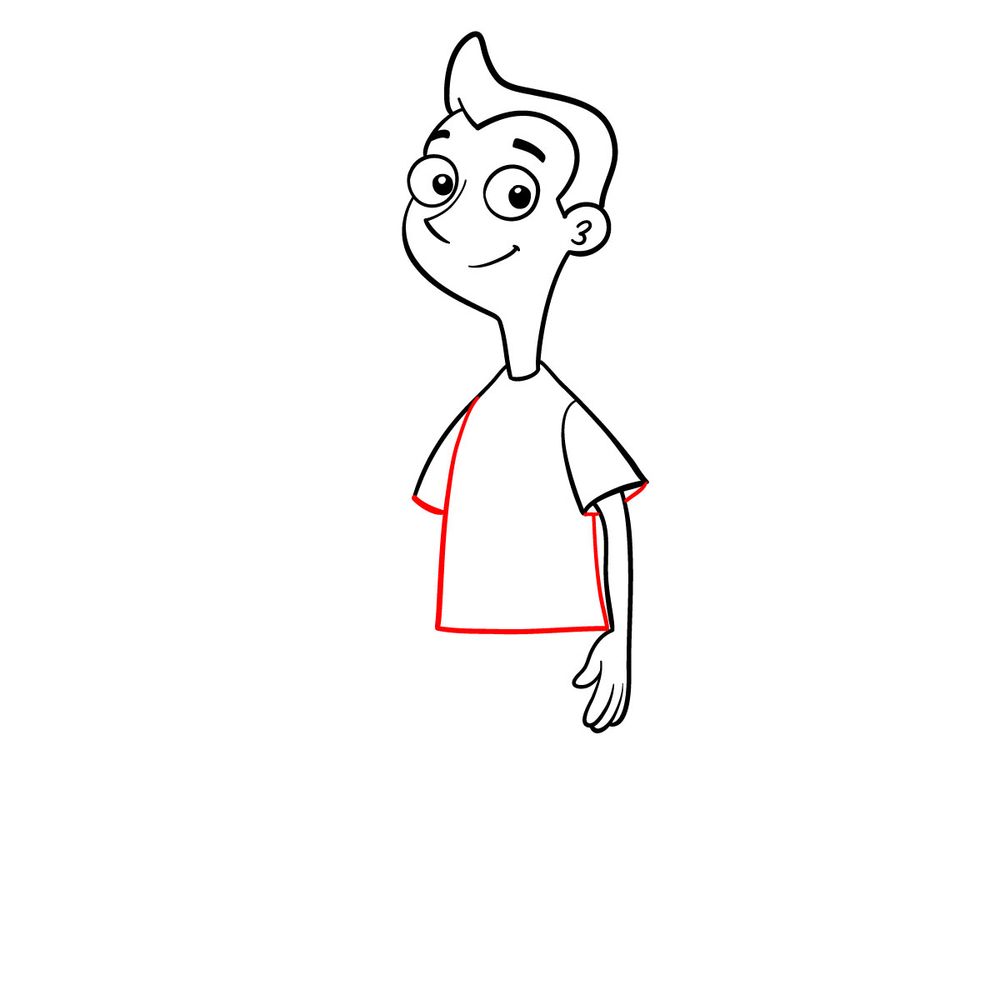 How to draw Milo Murphy - step 12