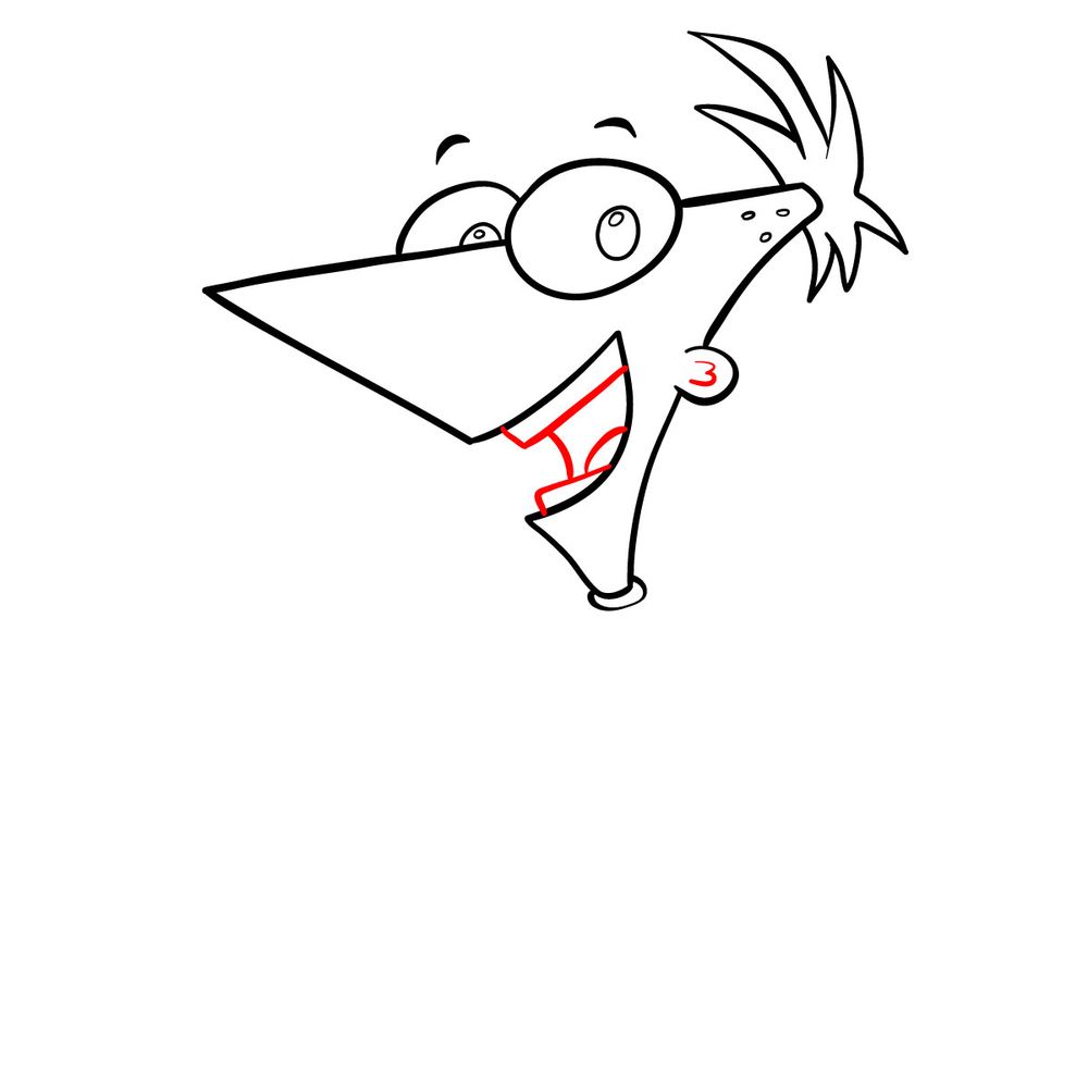 How to draw Phineas Flynn - step 11
