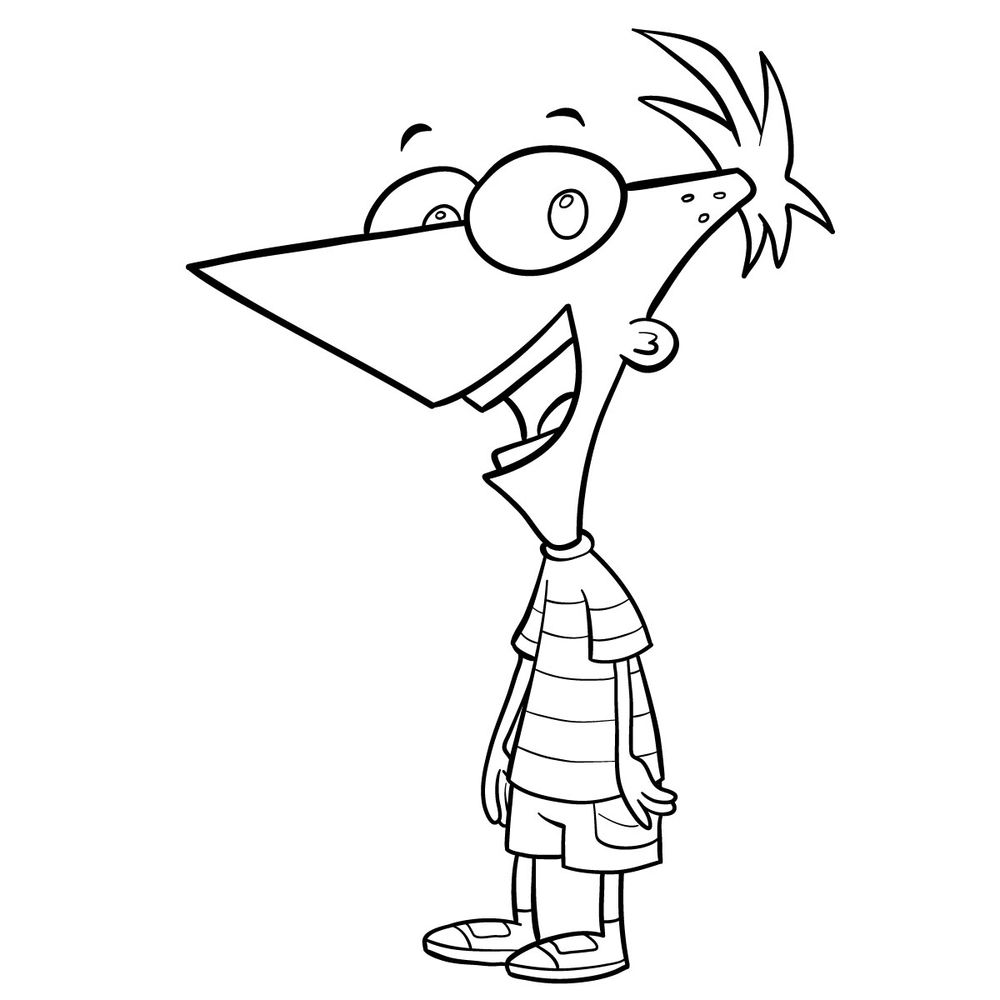 How to draw Phineas Flynn