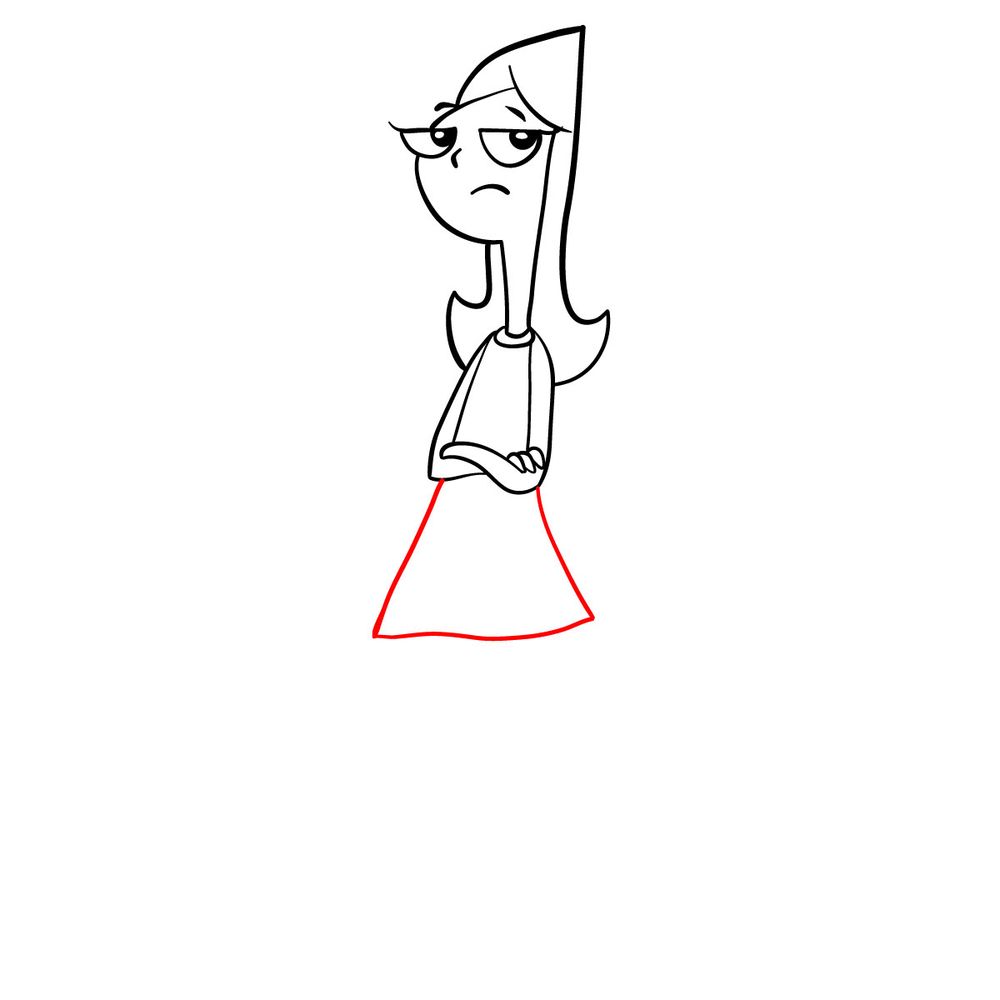 How to draw Candace Flynn - step 11