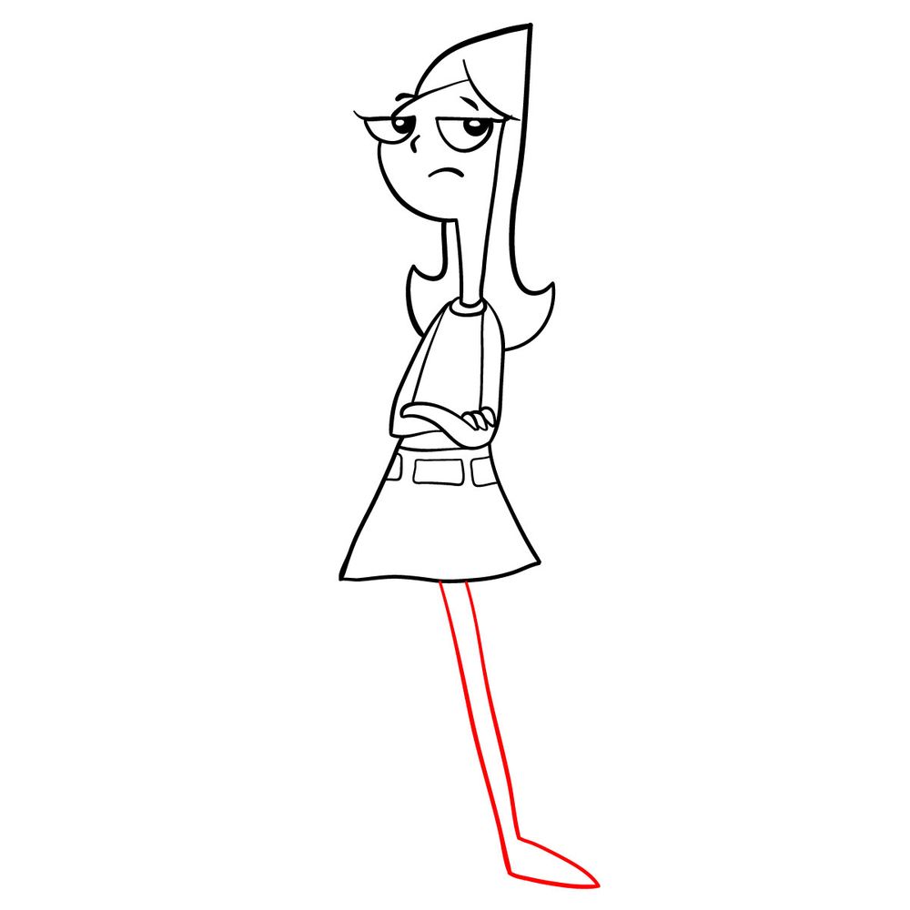 How to draw Candace Flynn - step 13