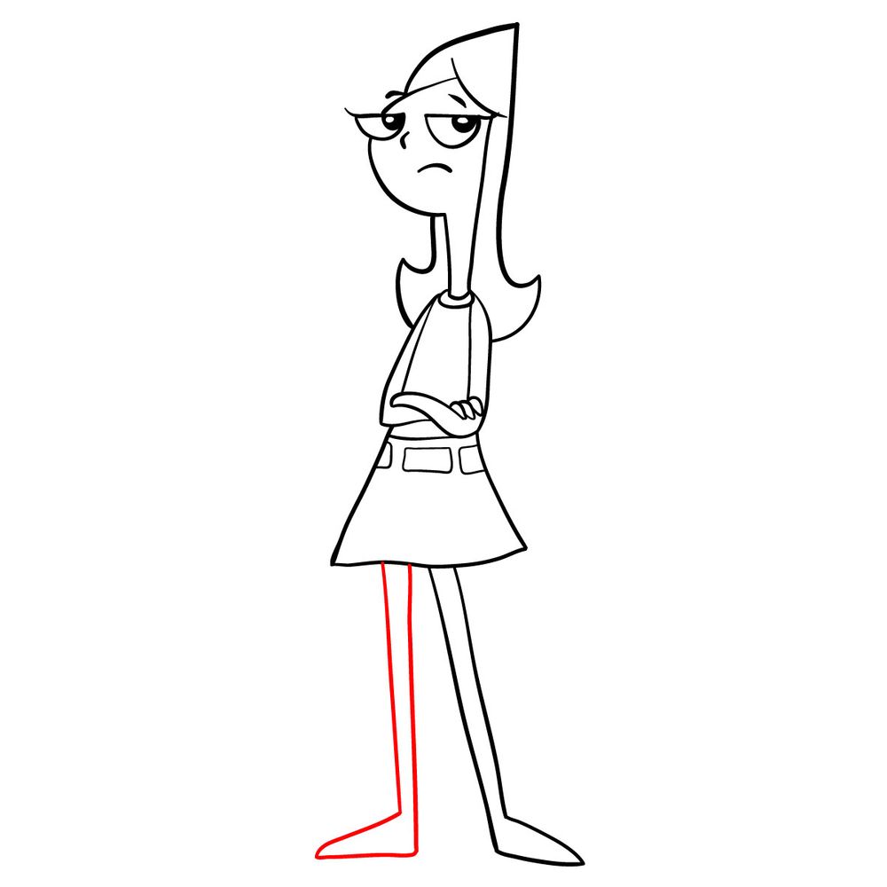 How to draw Candace Flynn - step 14