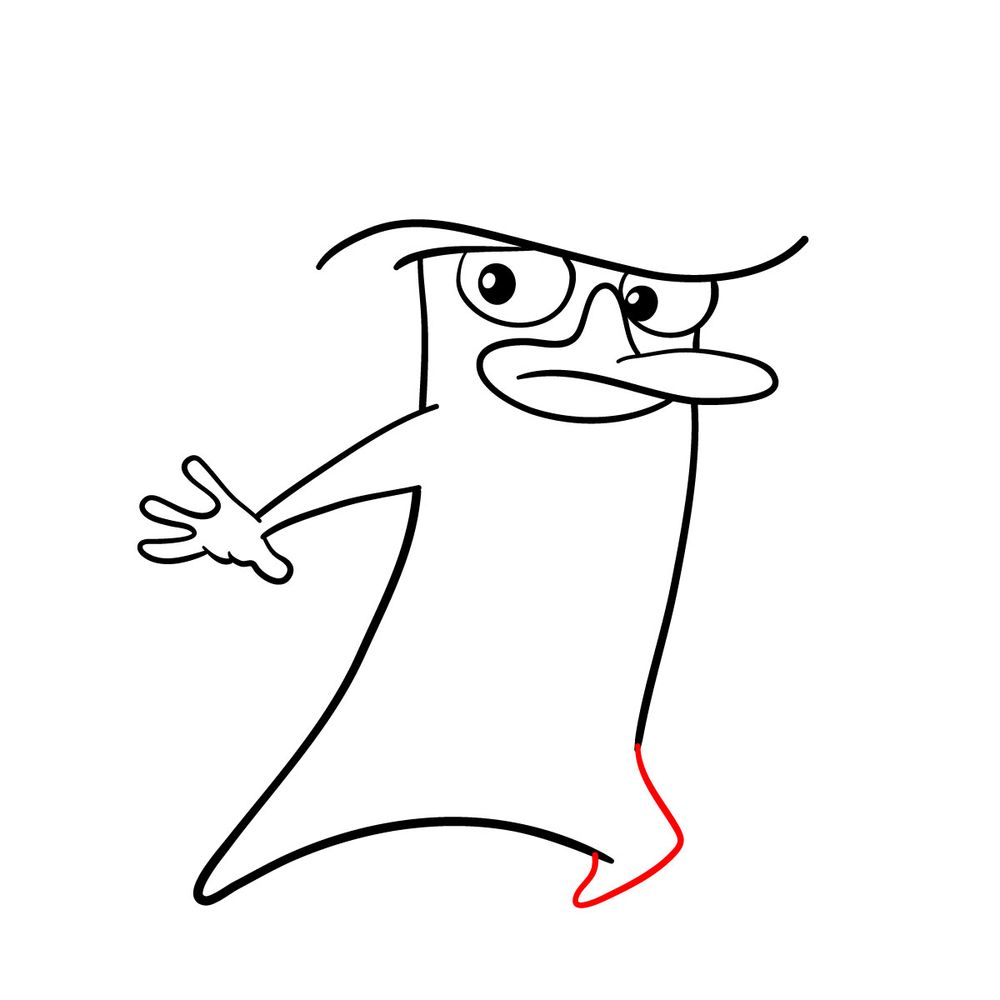 How to draw Perry the Platypus - step 10