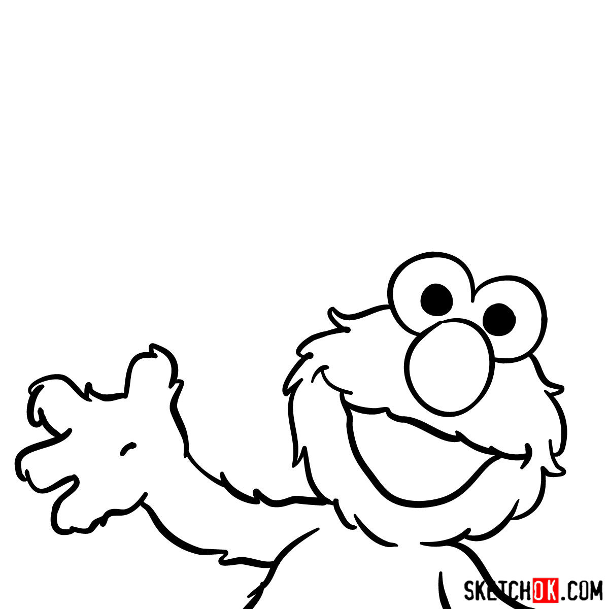How to draw Elmo - step 07