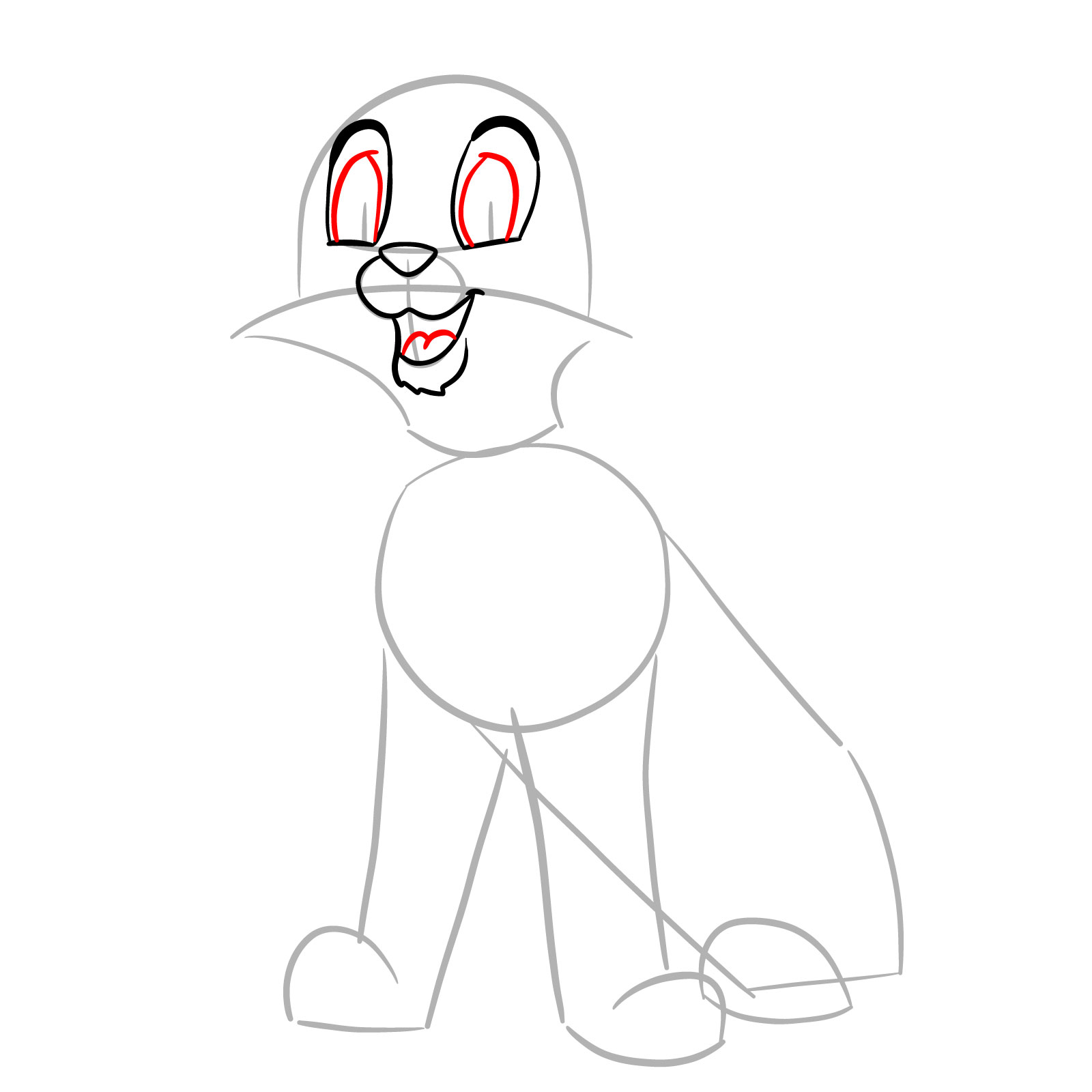 How to draw Oliver (Oliver & Company) - step 08