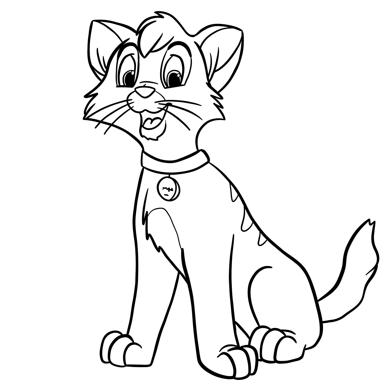 How to draw Oliver (Oliver & Company) - coloring