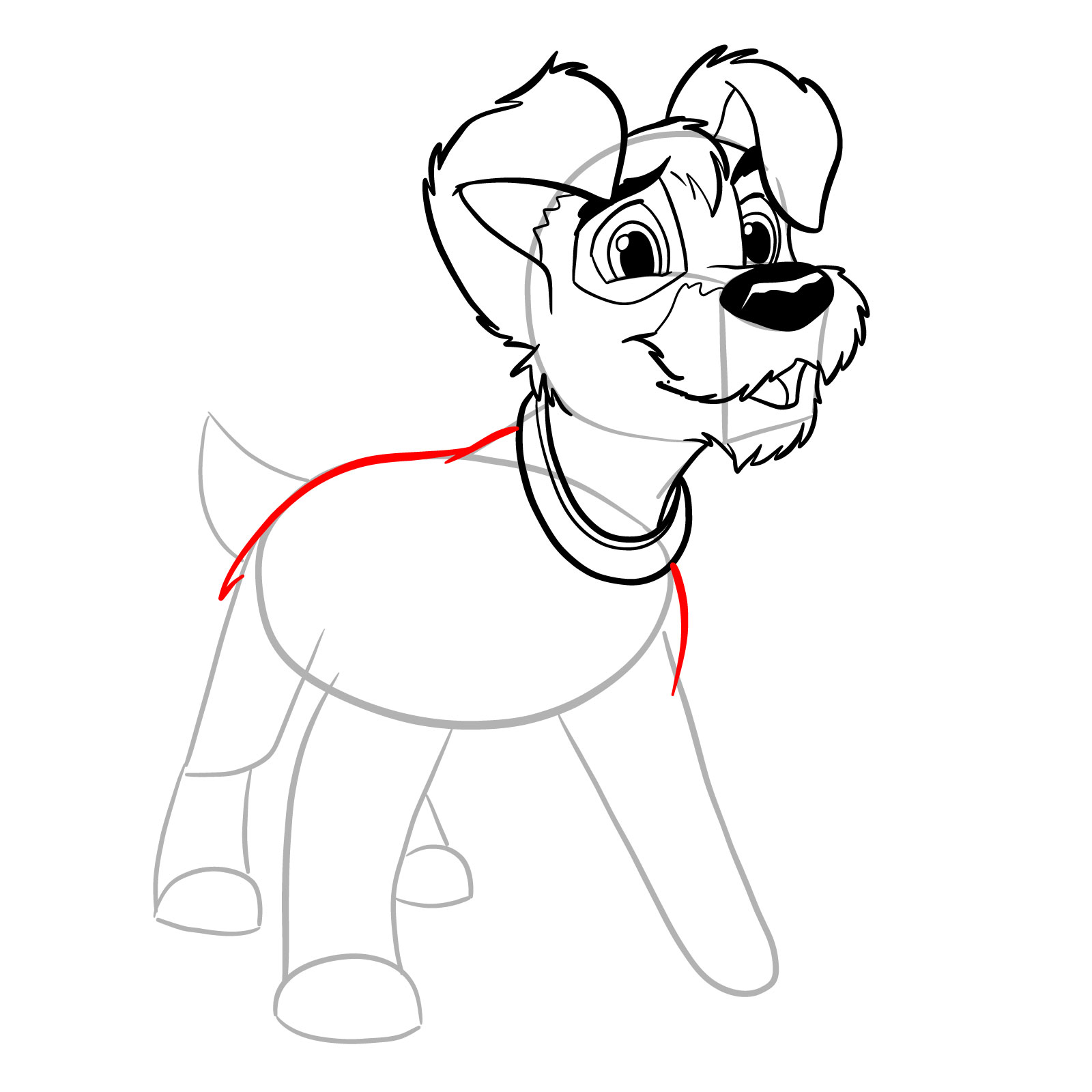 How to draw Scamp - step 18