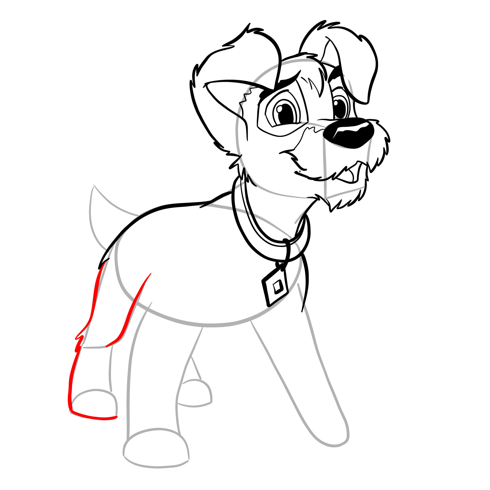 How to draw Scamp - step 20