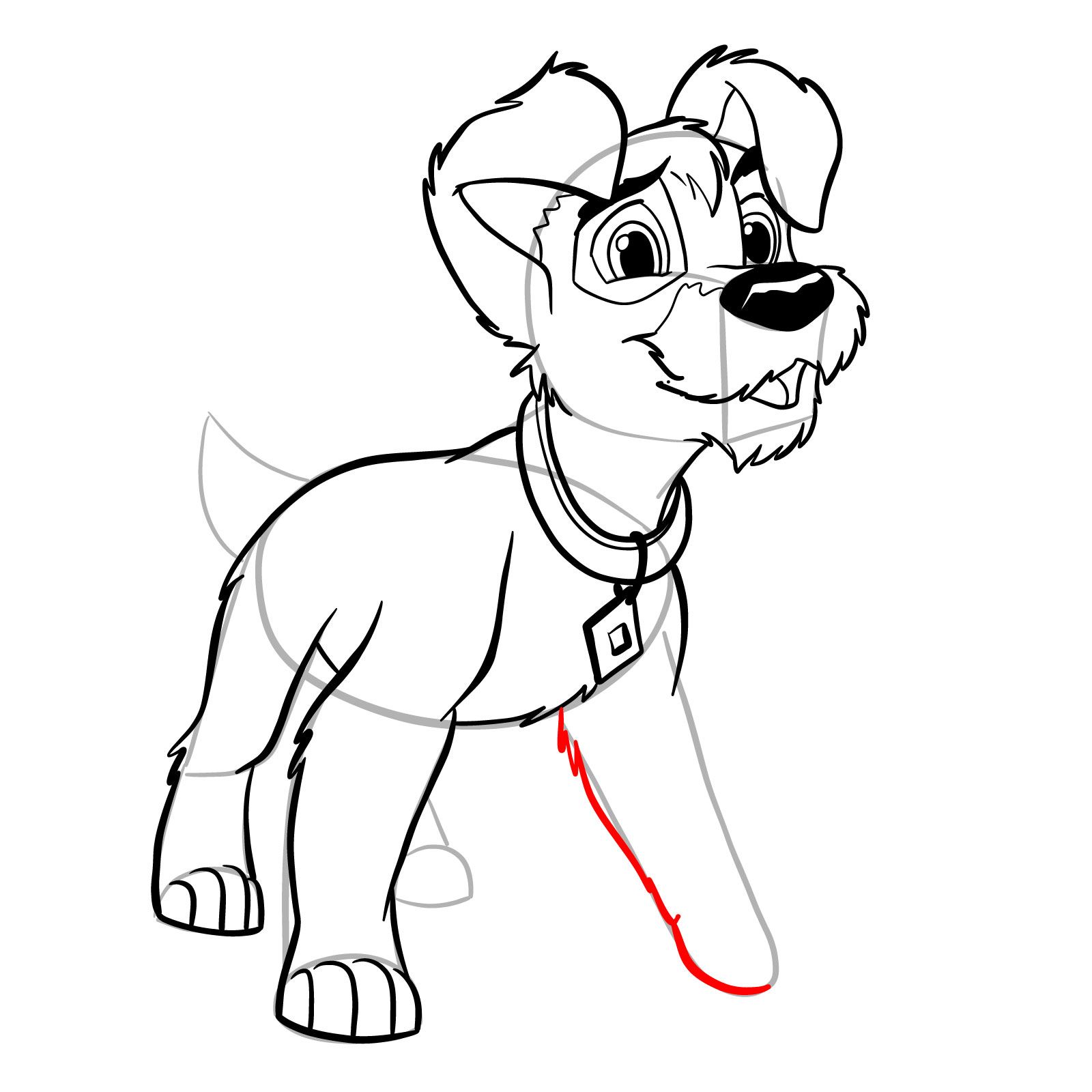 How to draw Scamp - step 25