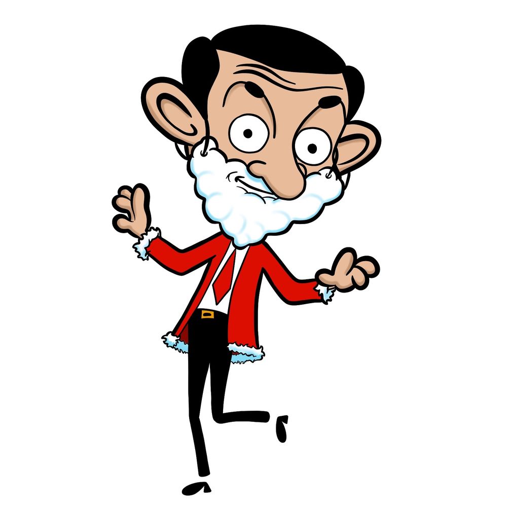 How to draw Santa Mr. Bean
