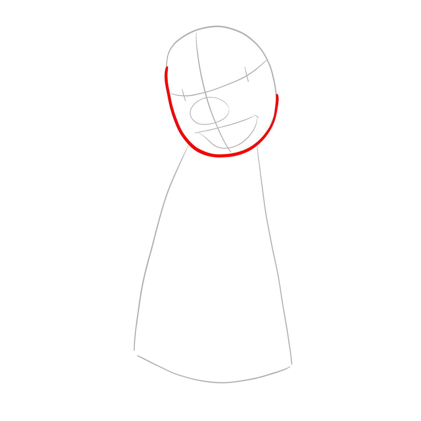 How to draw Lilo from Lilo & Stitch - step 03