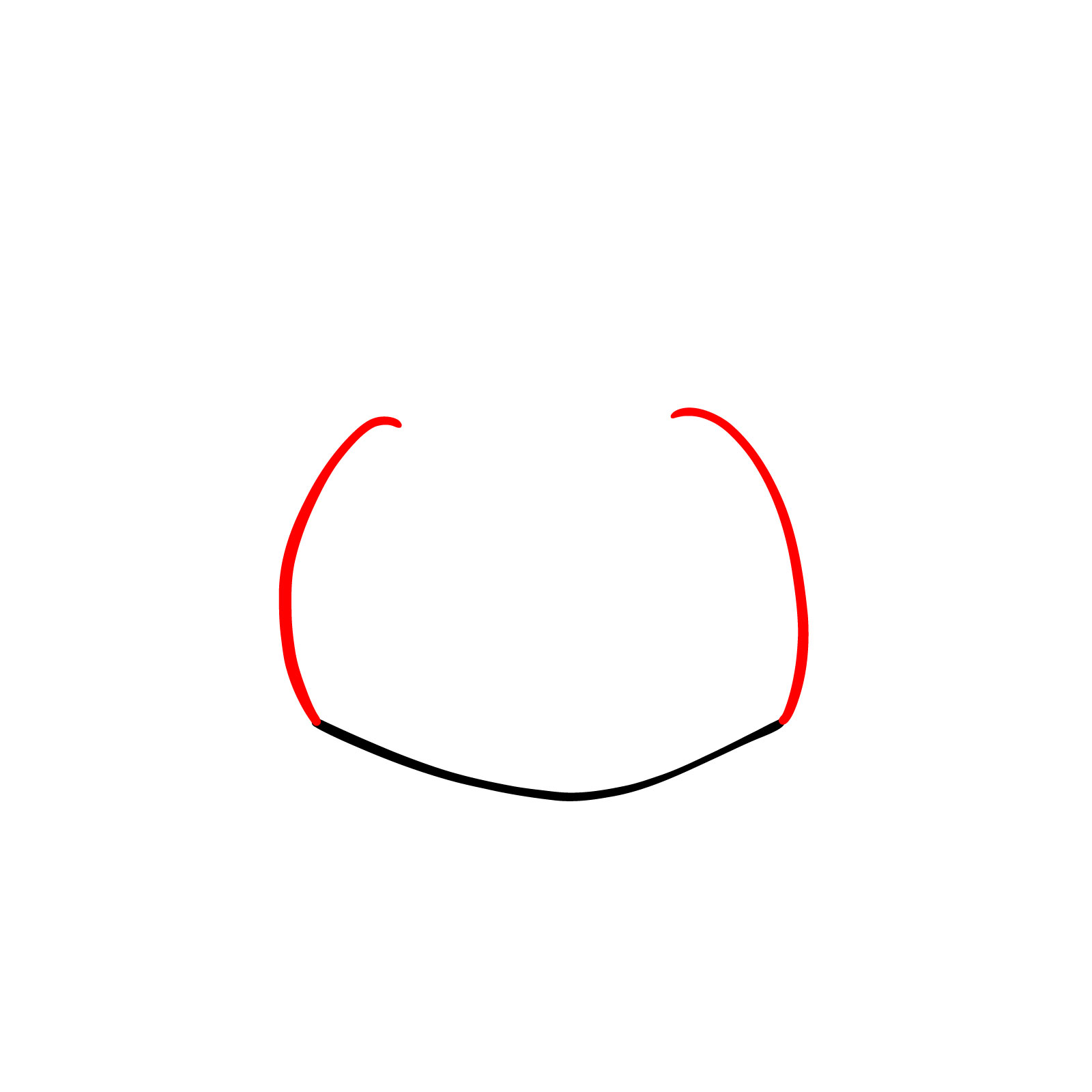 How to Draw Stitch's face in glasses - step 02