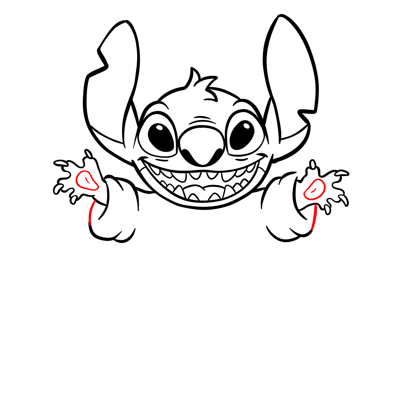 How to Draw Halloween Stitch with a jack-o'-lantern - step 19
