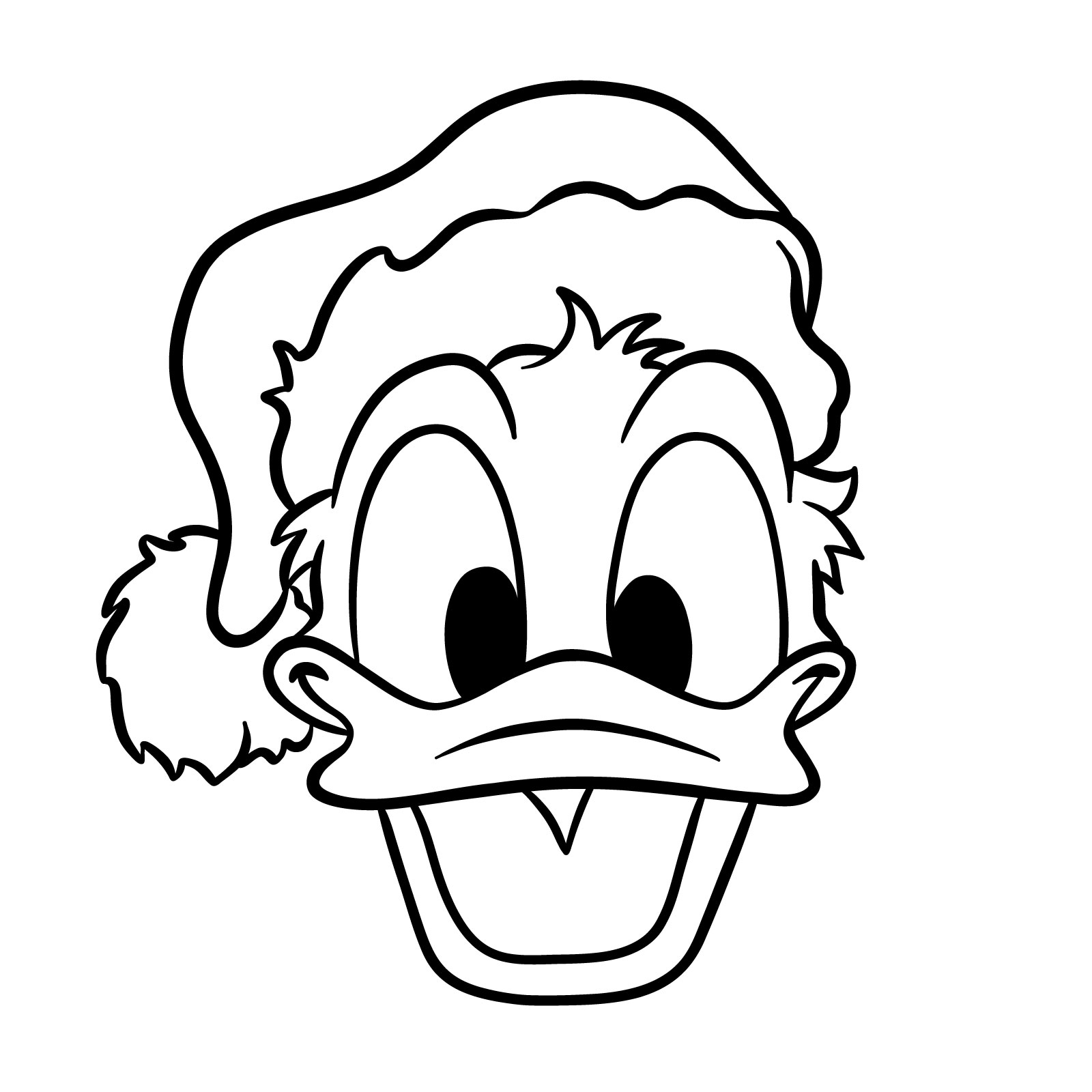 How to draw Christmas Donald Duck - step 15