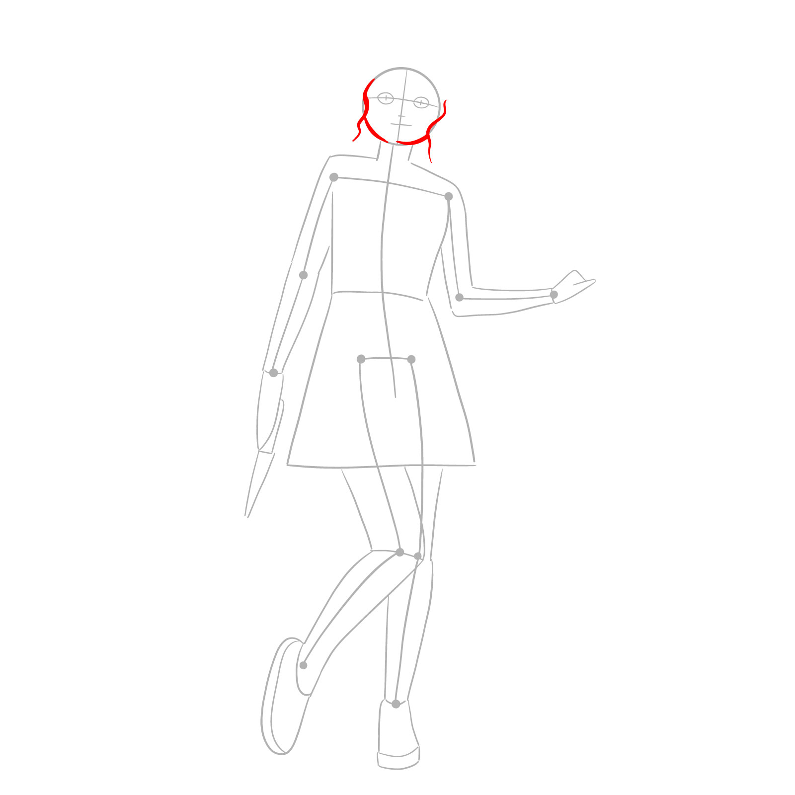 How to Draw Merida as Chucky - step 04