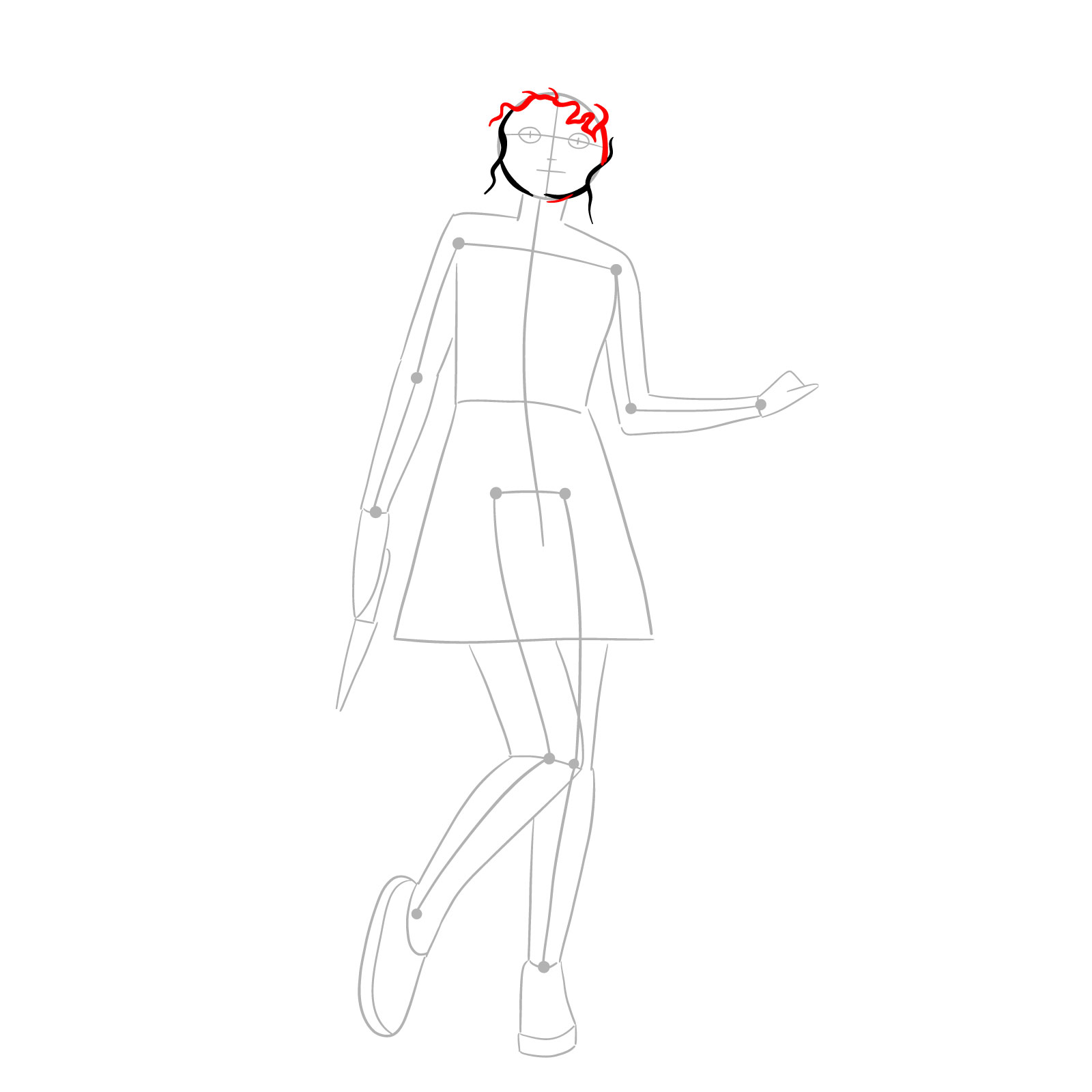 How to Draw Merida as Chucky - step 05