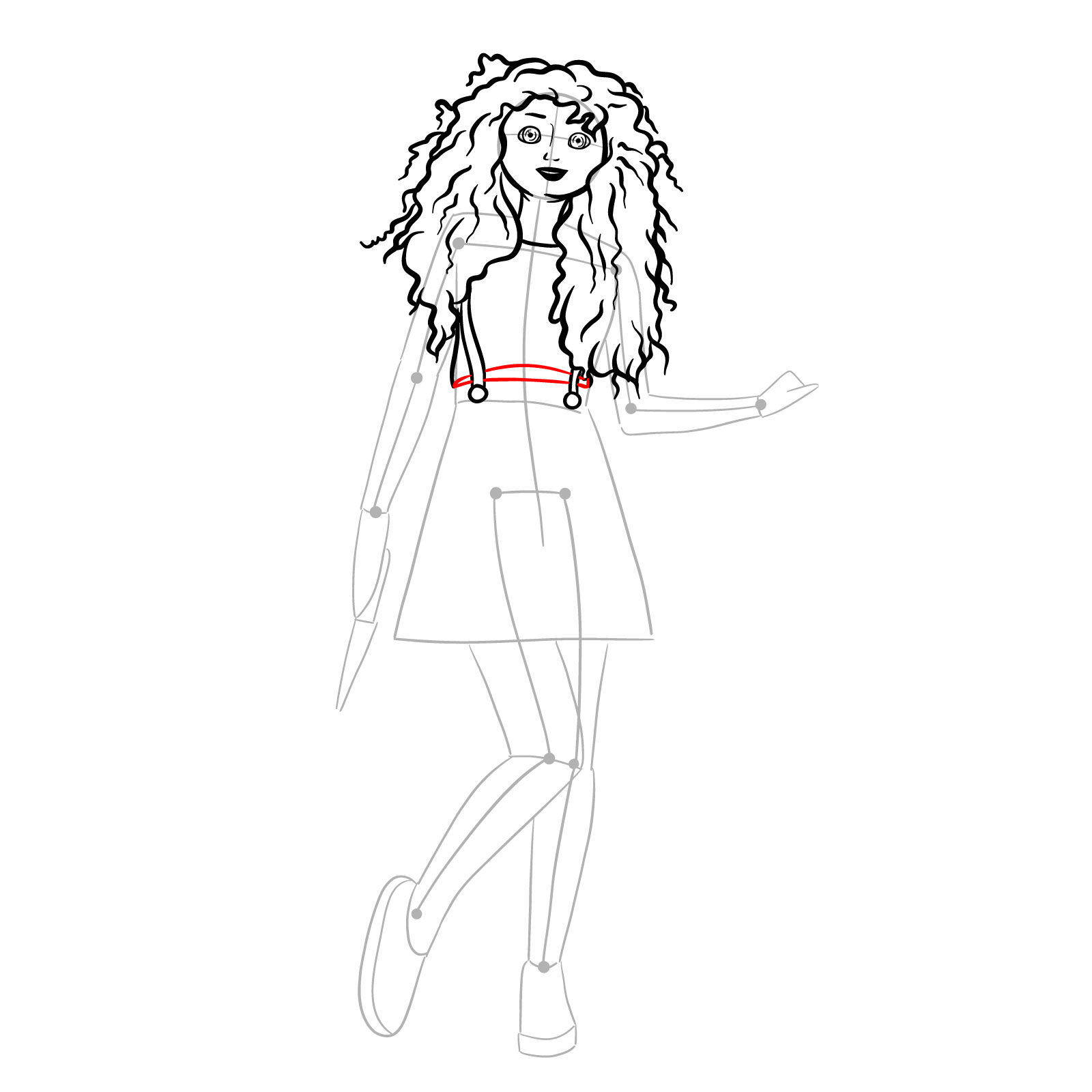 How to Draw Merida as Chucky - step 15