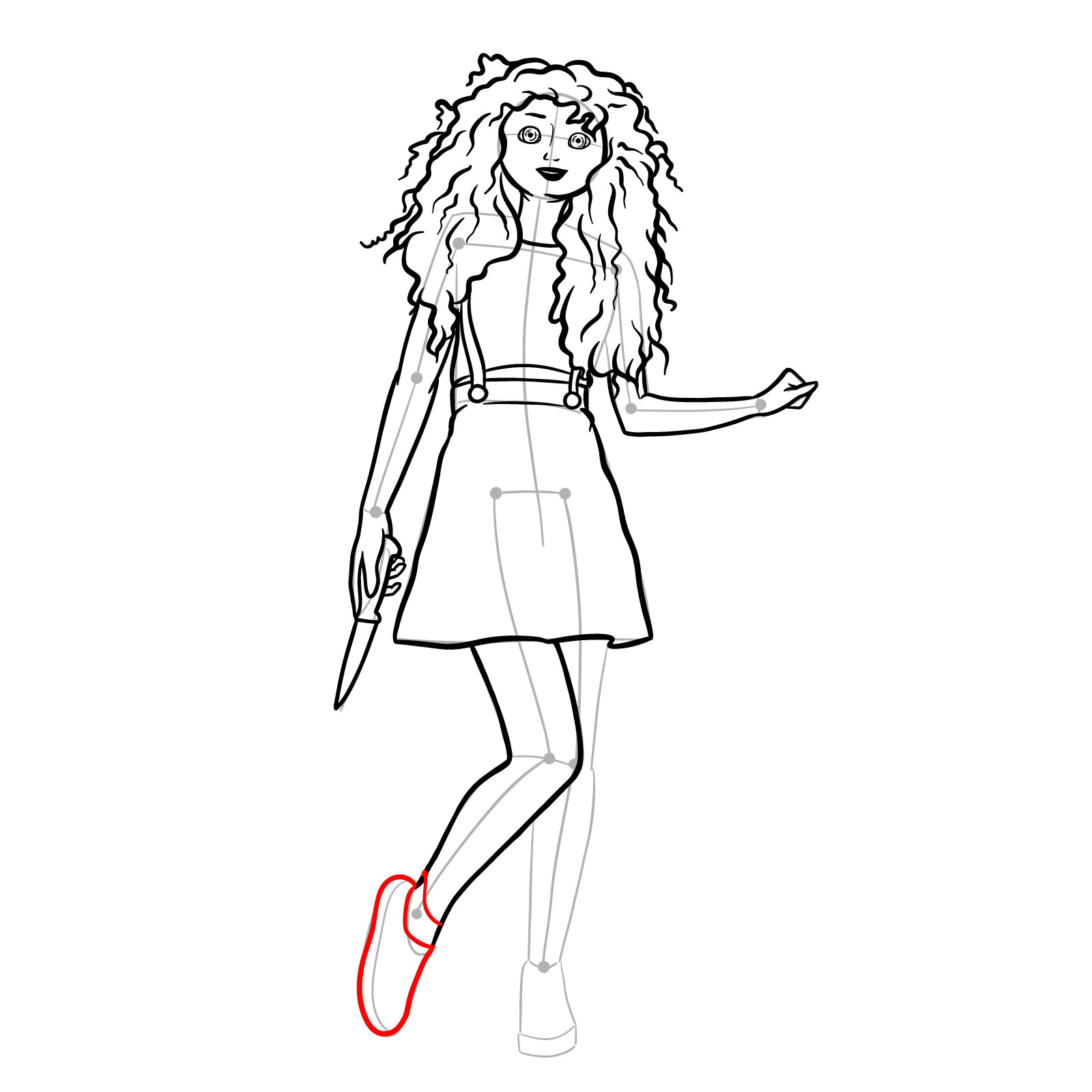 How to Draw Merida as Chucky - step 25