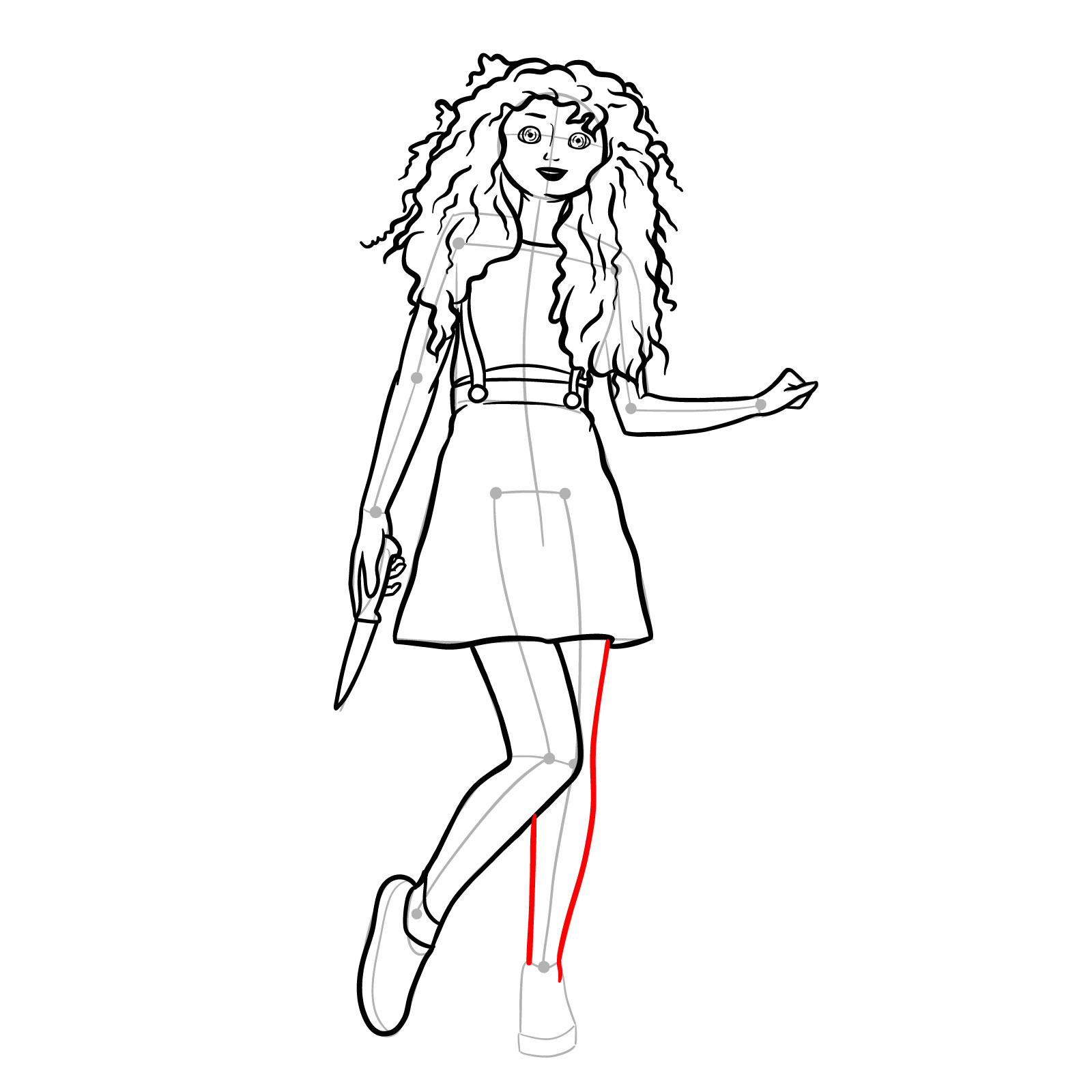 How to Draw Merida as Chucky - step 26