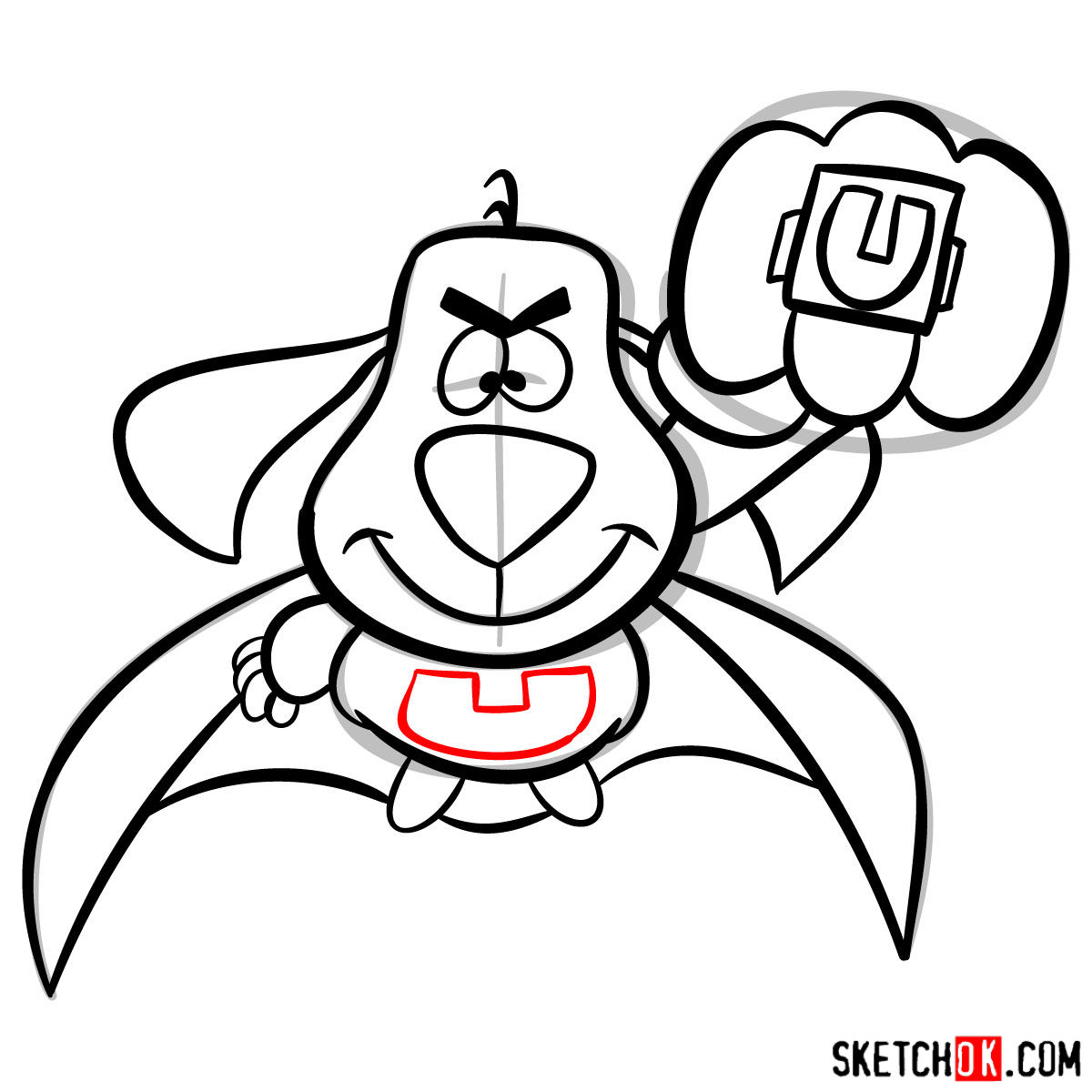 How to draw Underdog - step 10