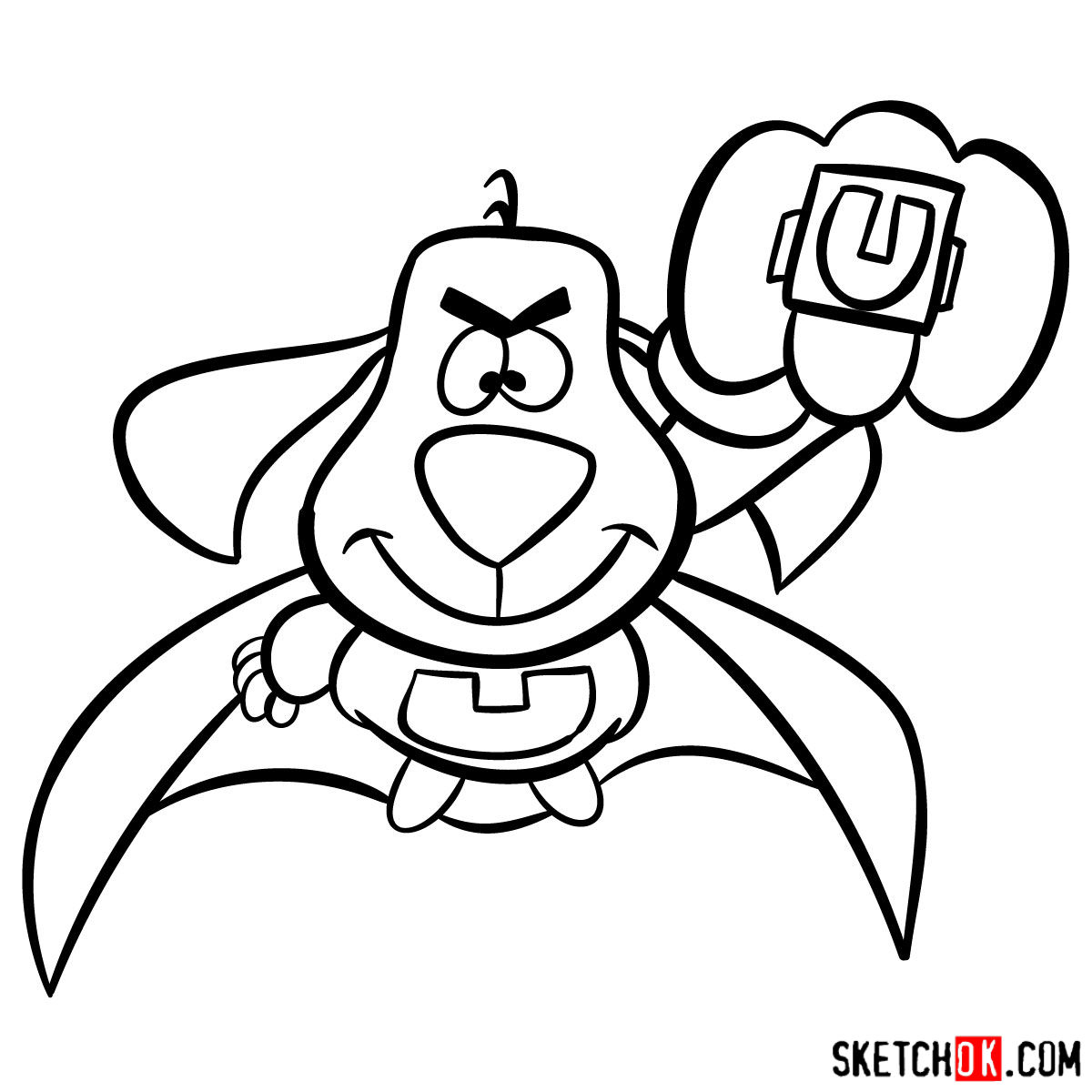 How to draw Underdog - step 11