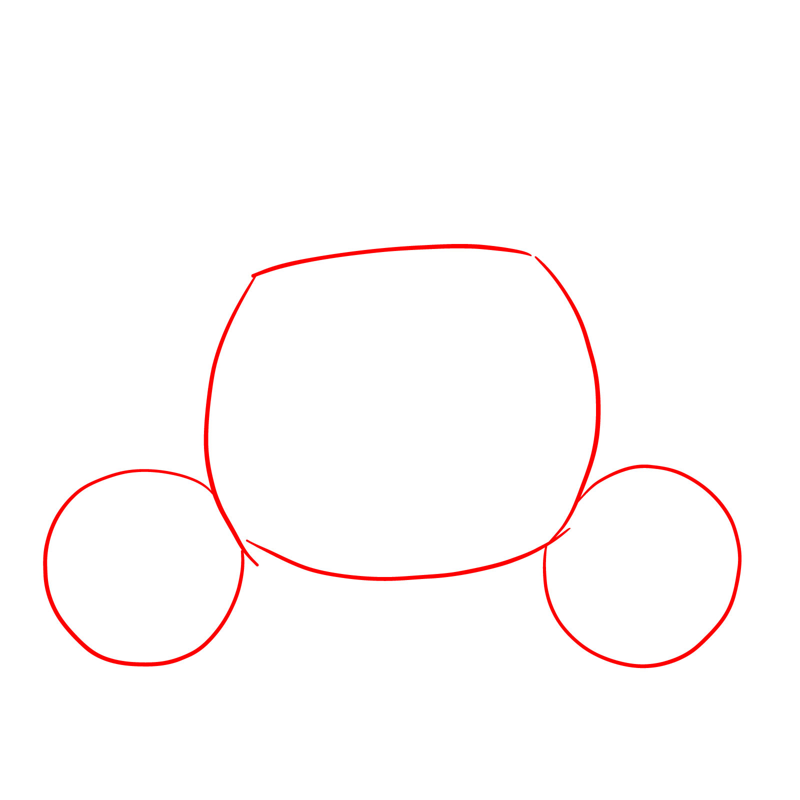 How to draw a Pumpkin Carriage - step 01
