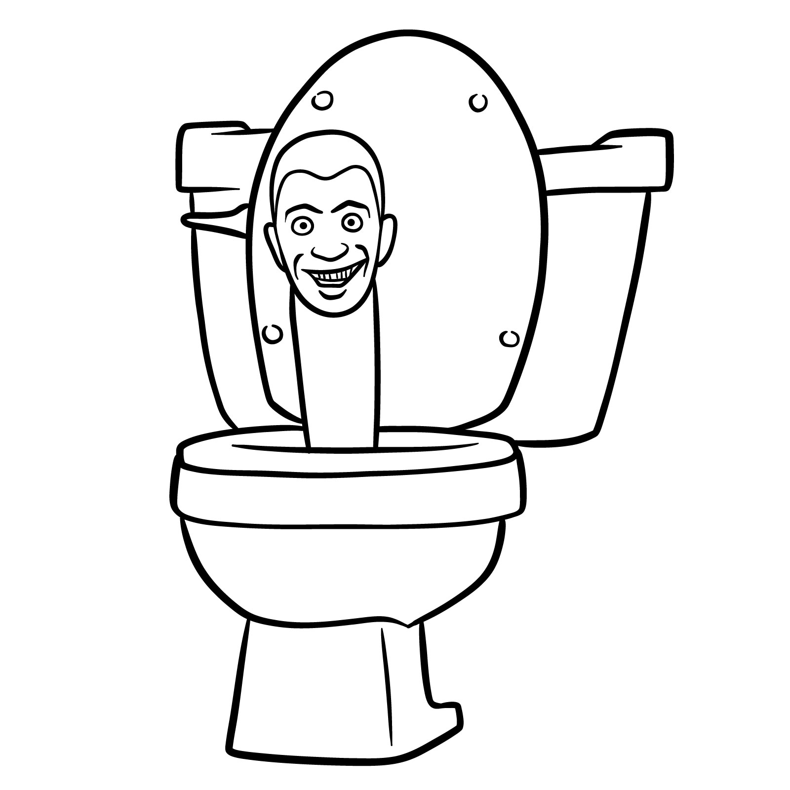 Complete Skibidi Toilet drawing - final step