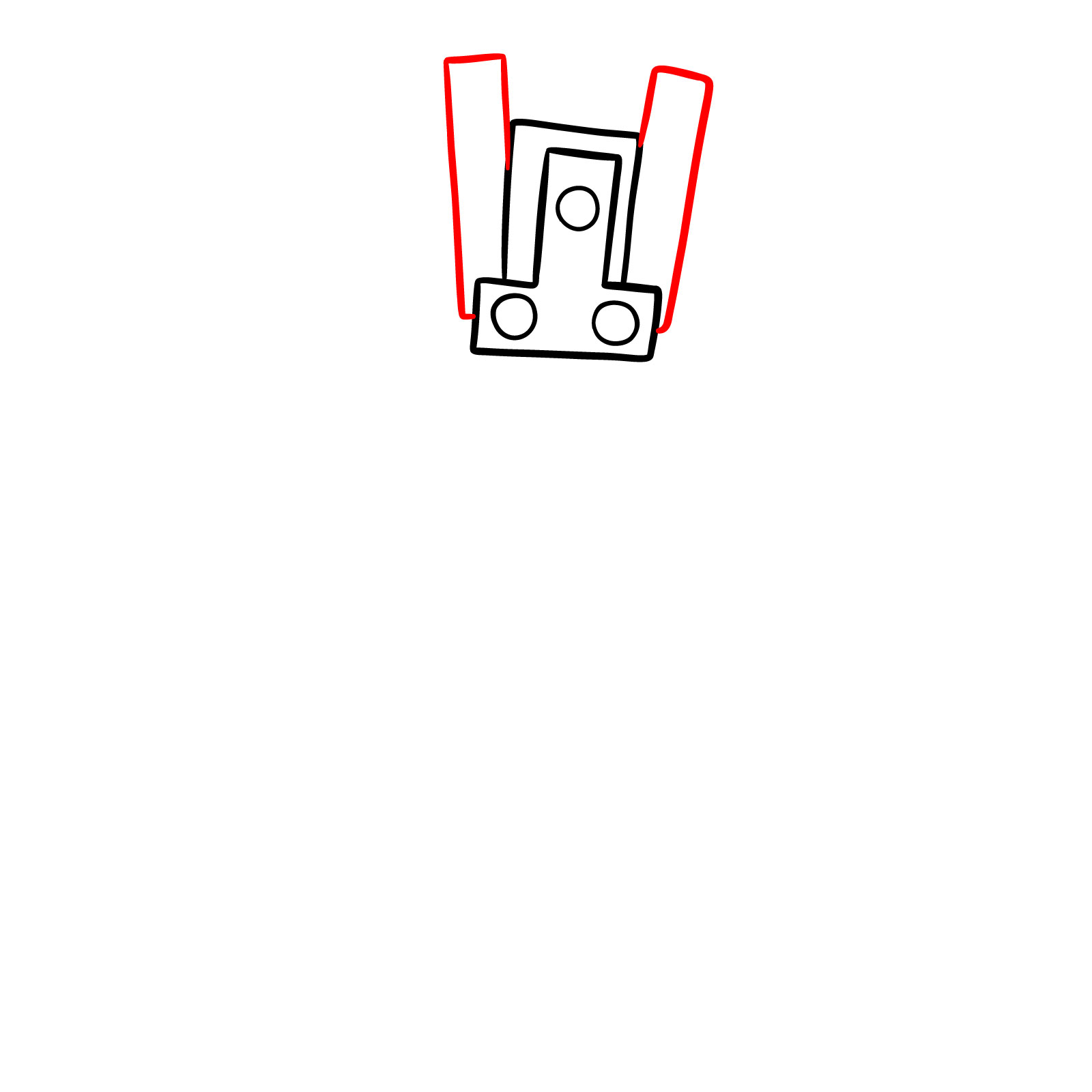 Sketching elongated rectangular boxes to represent additional speakers - step 03