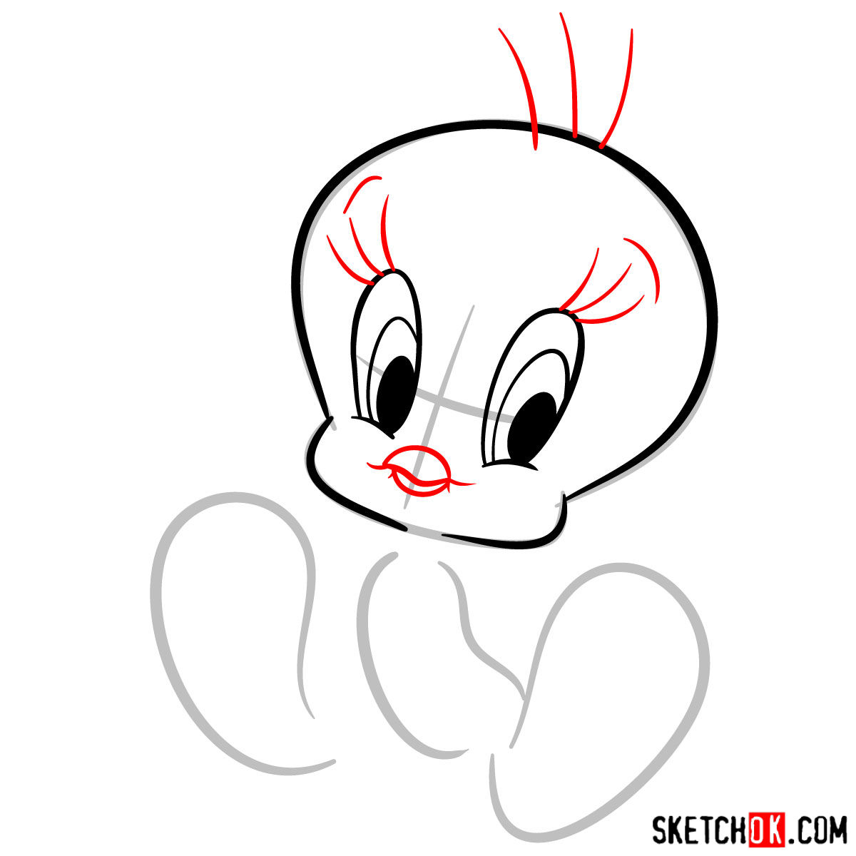 How To Draw Tweety Bird Step By Step Drawing Tutorials