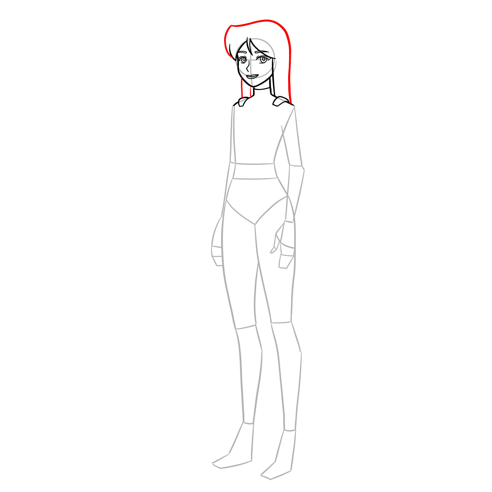 How to Draw Britney From Totally Spies Season 7 - step 08