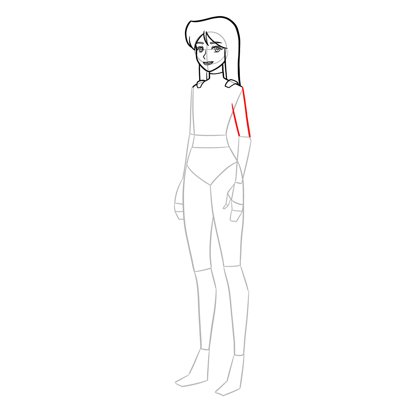 How to Draw Britney From Totally Spies Season 7 - step 09