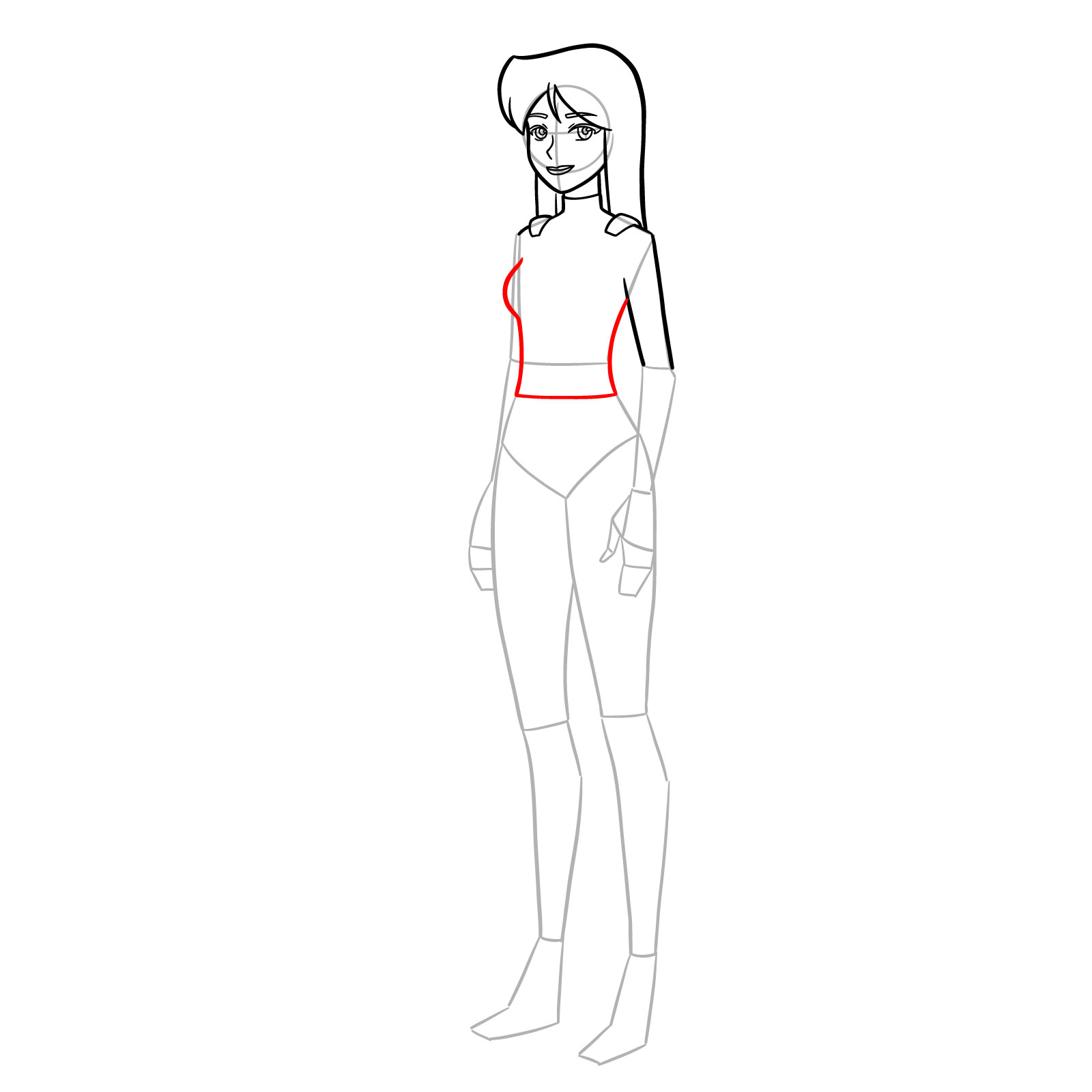 How to Draw Britney From Totally Spies Season 7 - step 10