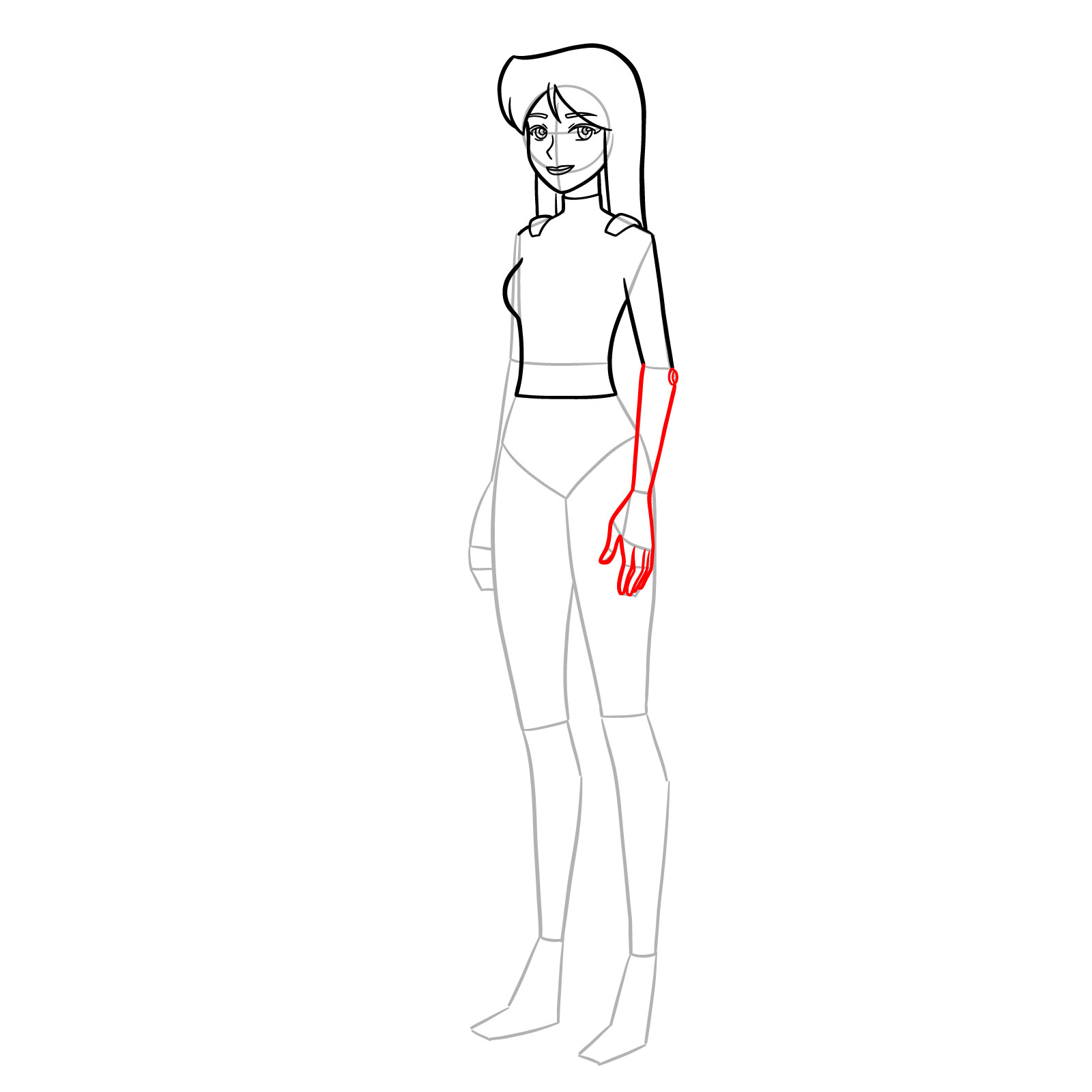 How to Draw Britney From Totally Spies Season 7 - step 11