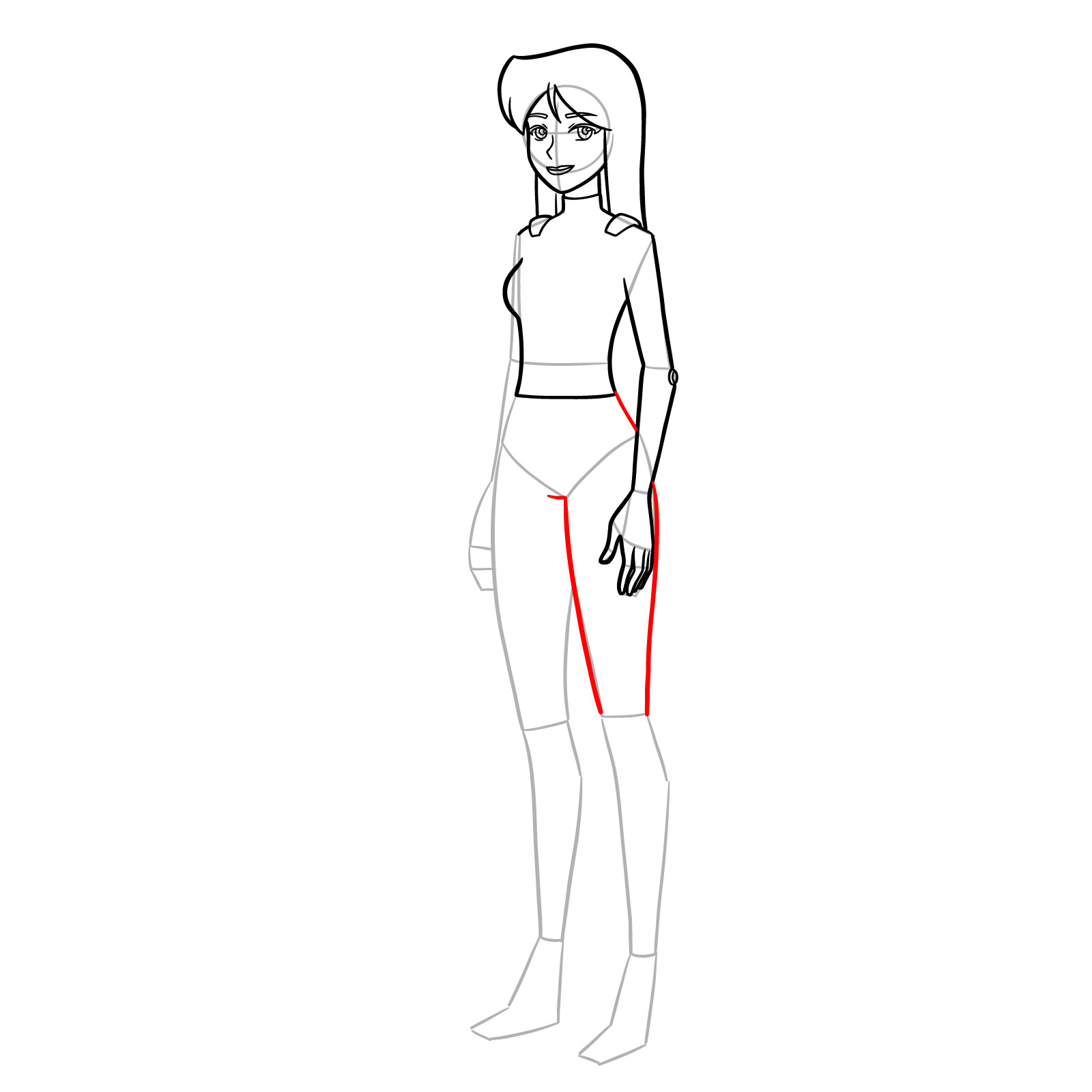 How to Draw Britney From Totally Spies Season 7 - step 12