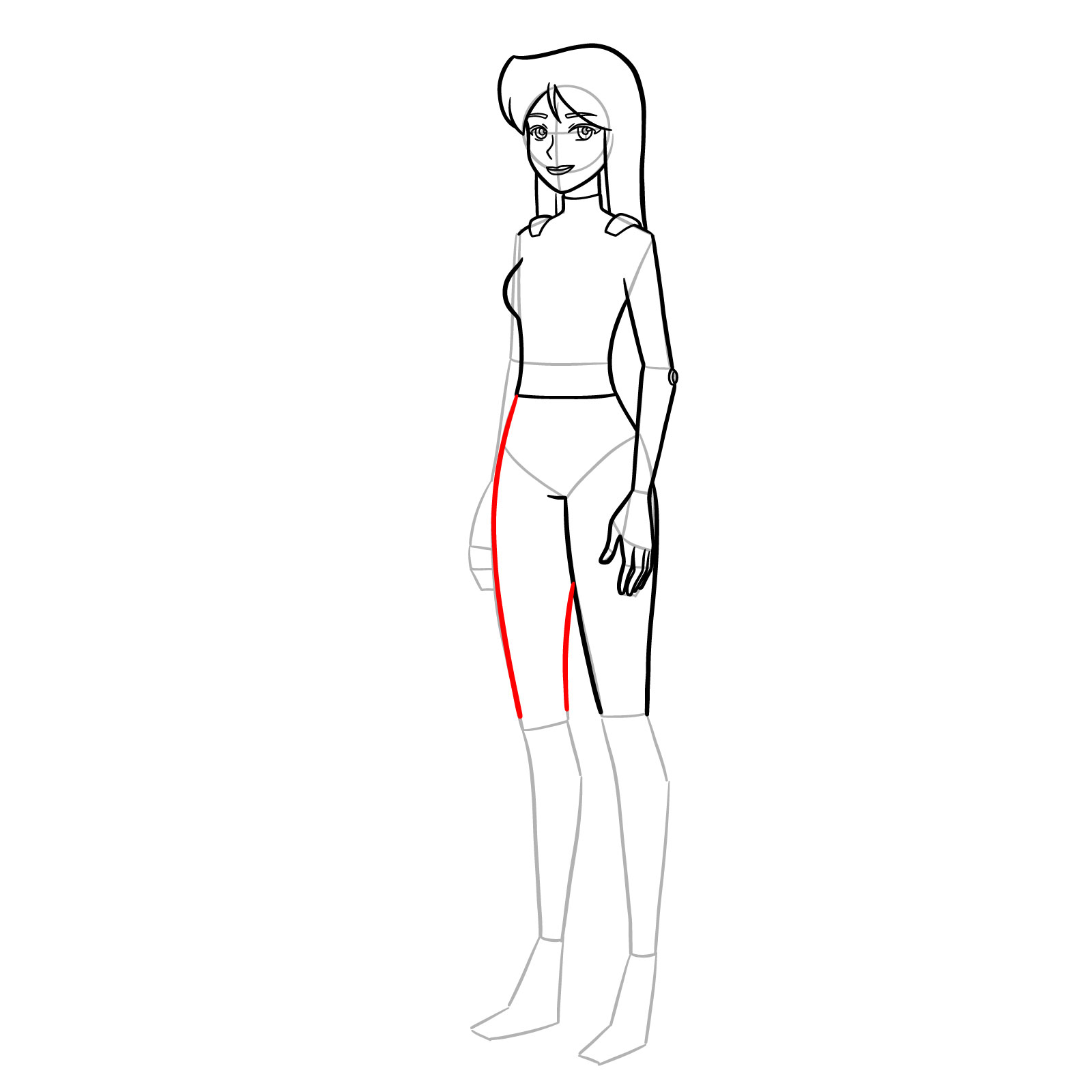 How to Draw Britney From Totally Spies Season 7 - step 13