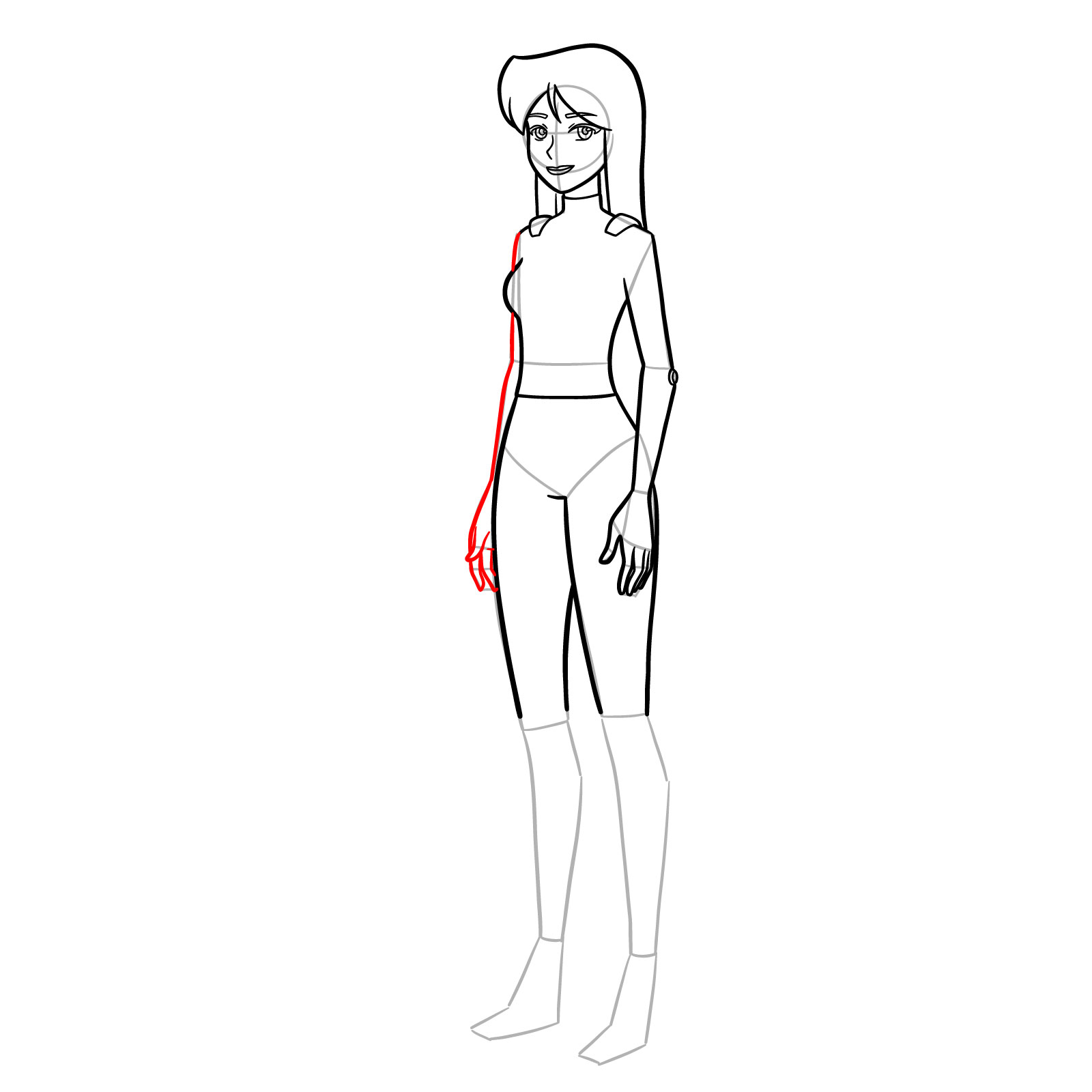 How to Draw Britney From Totally Spies Season 7 - step 14