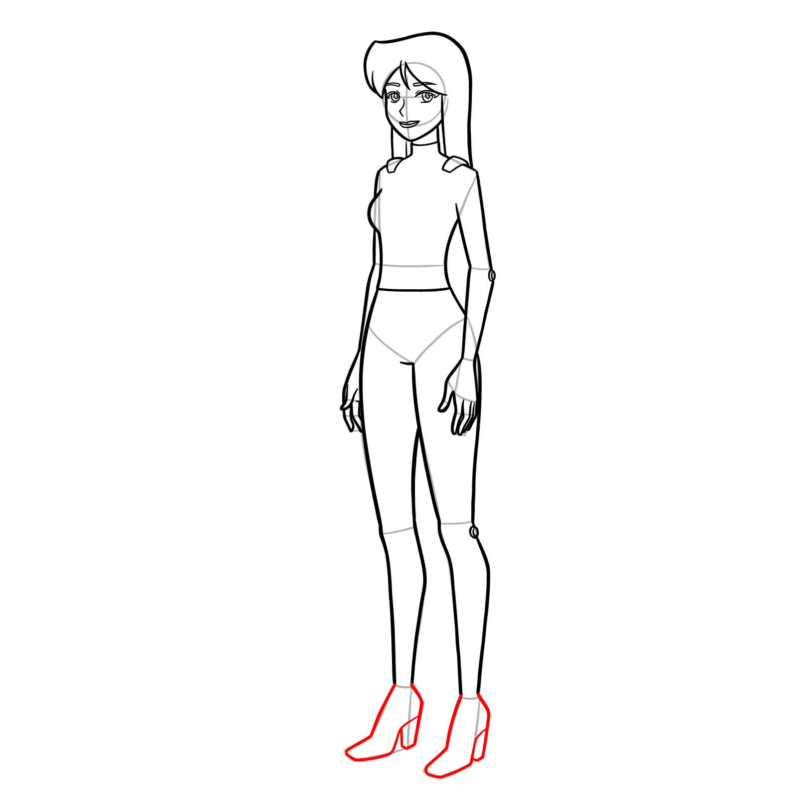 How to Draw Britney From Totally Spies Season 7 - step 16