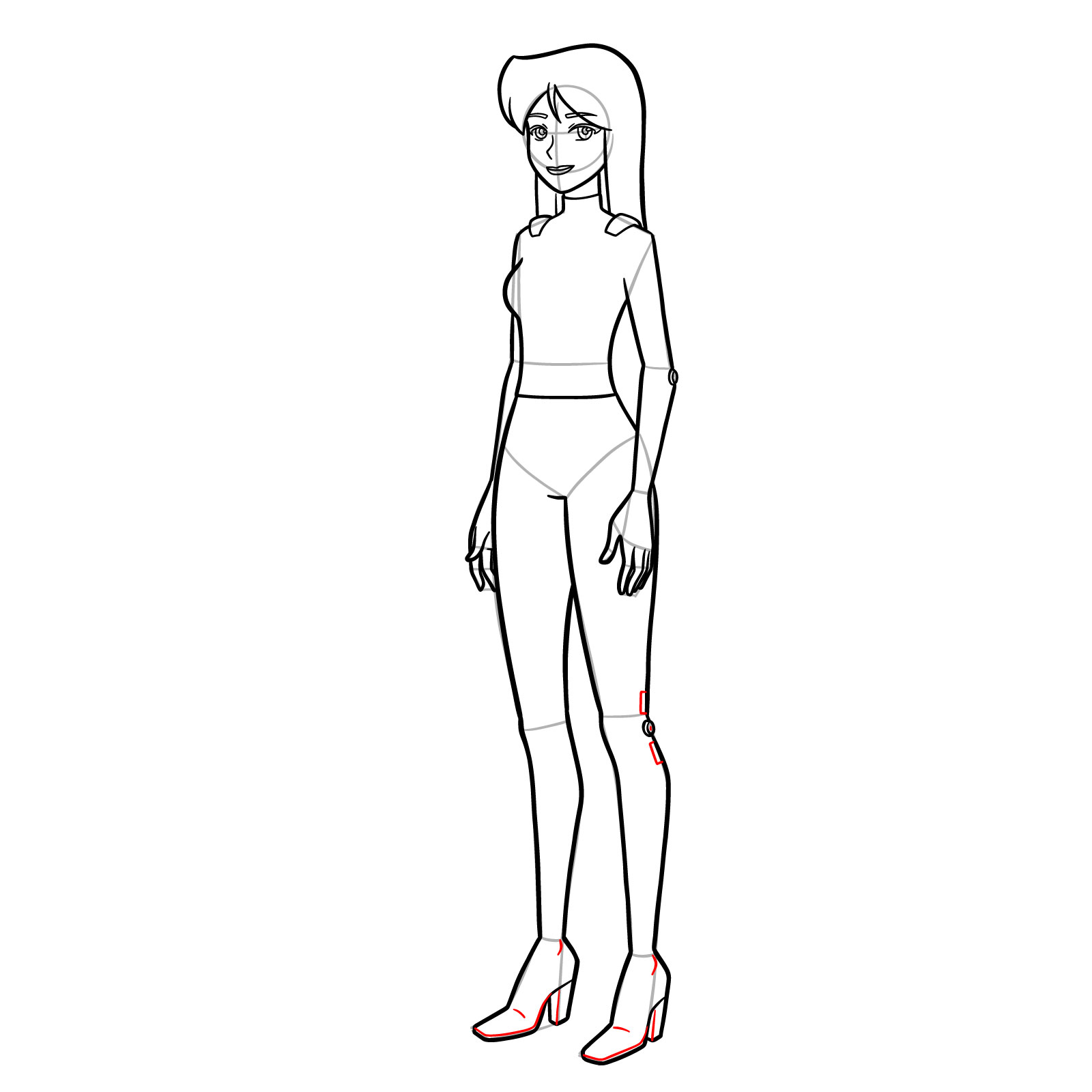 How to Draw Britney From Totally Spies Season 7 - step 17