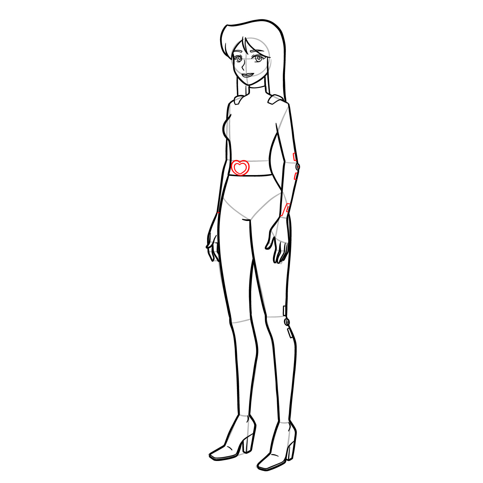 How to Draw Britney From Totally Spies Season 7 - step 18