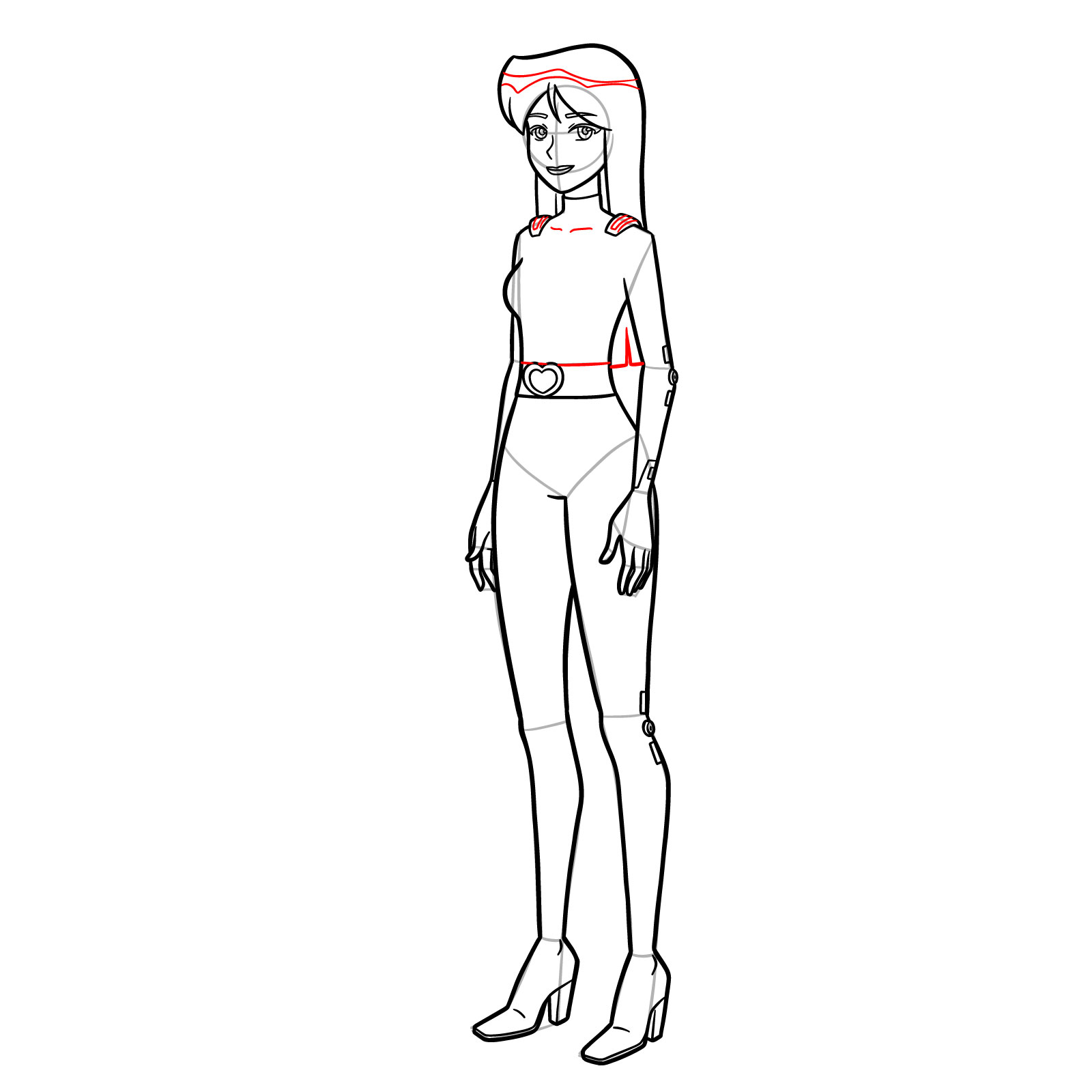 How to Draw Britney From Totally Spies Season 7 - step 19