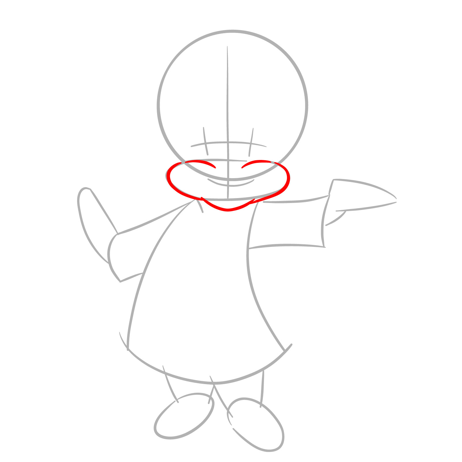 How to Draw Petunia Pig from The Day the Earth Blew Up - step 03