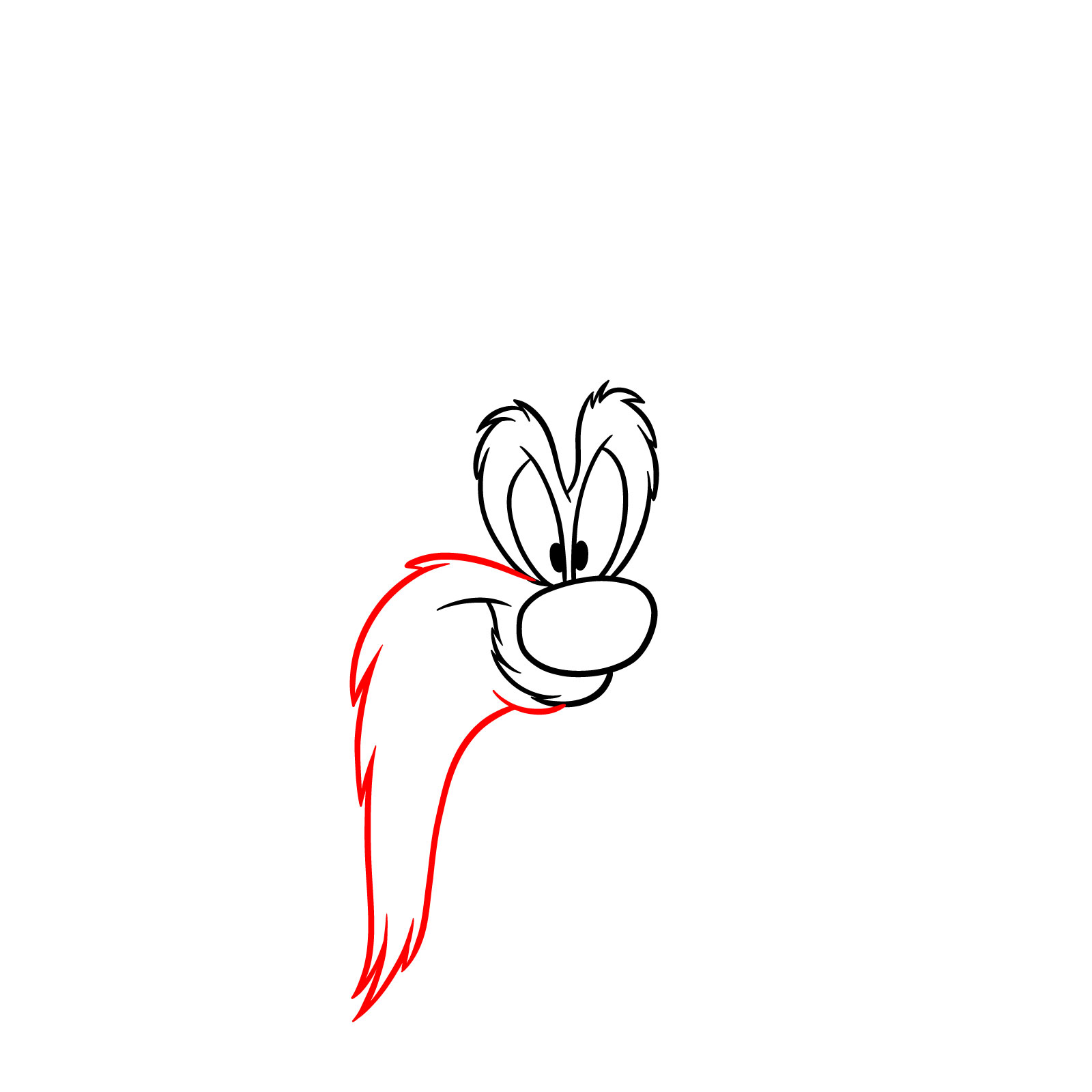 How to Draw Yosemite Sam - step 05