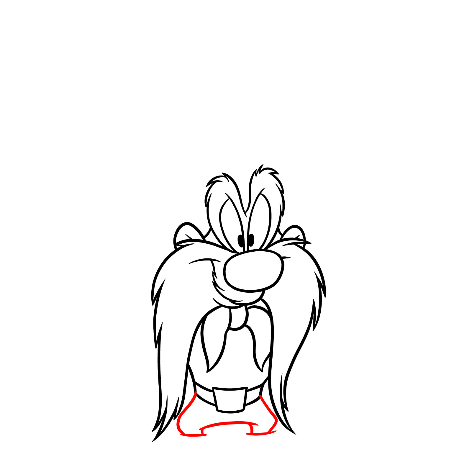 How to Draw Yosemite Sam - step 10