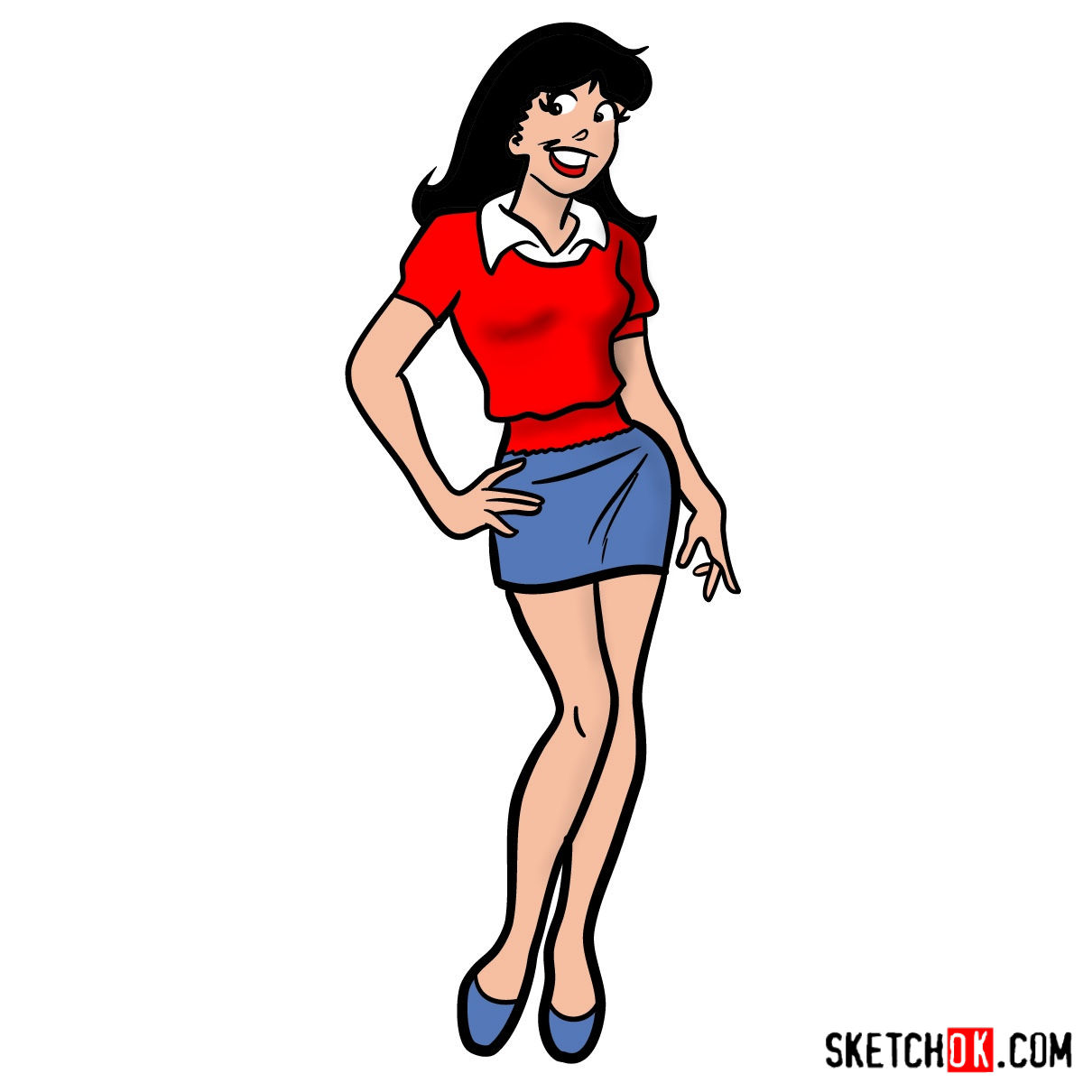 How to draw Veronica Lodge